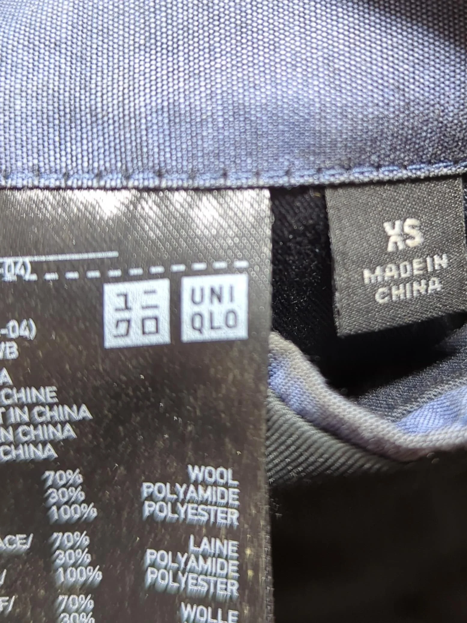 Uniqlo Men's Blazer XS Grey Wool with Polyamide, Polyester Overcoat - Image 5