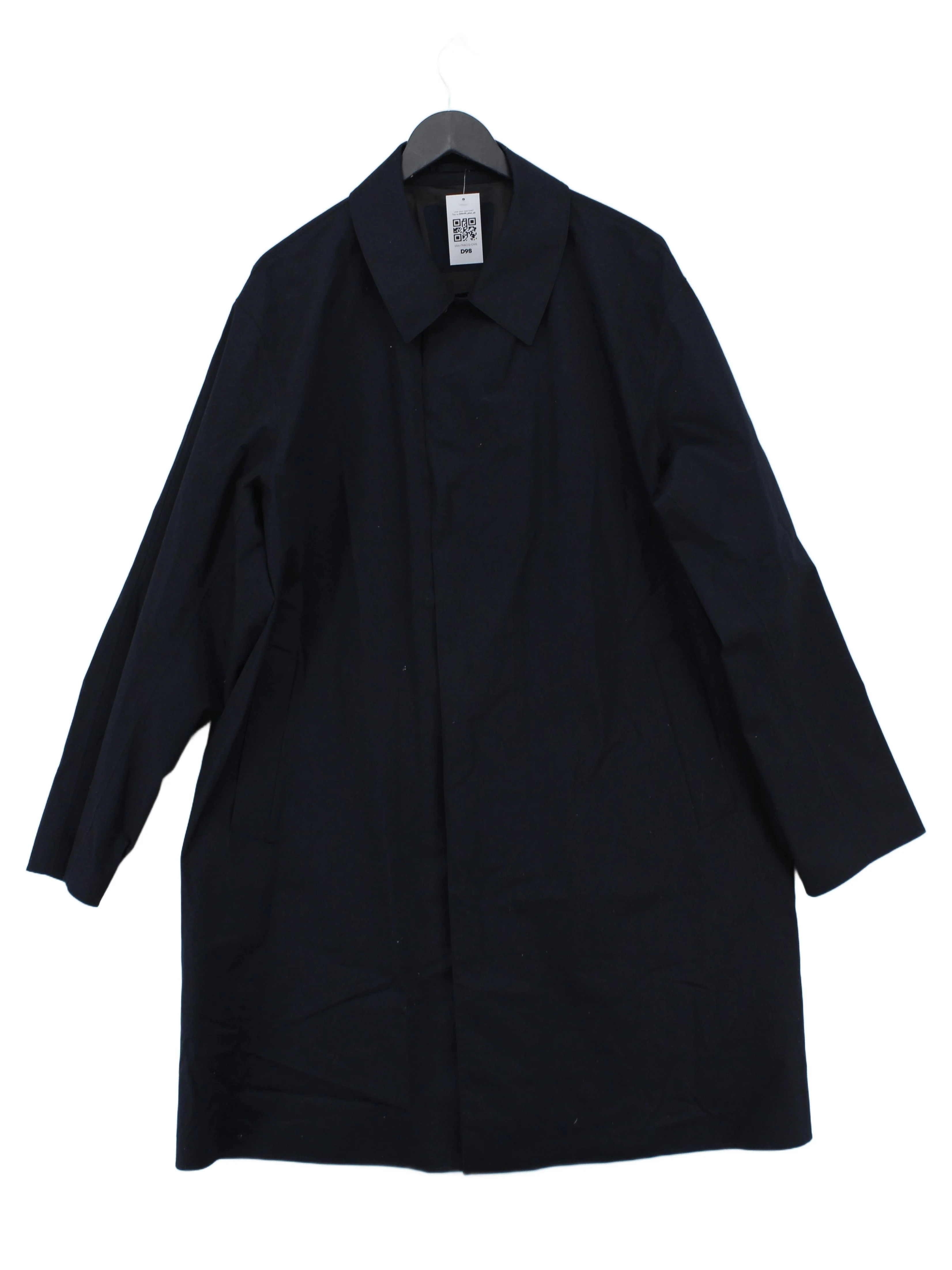 Uniqlo Men's Coat XL Blue Cotton with Polyester Trench Coat