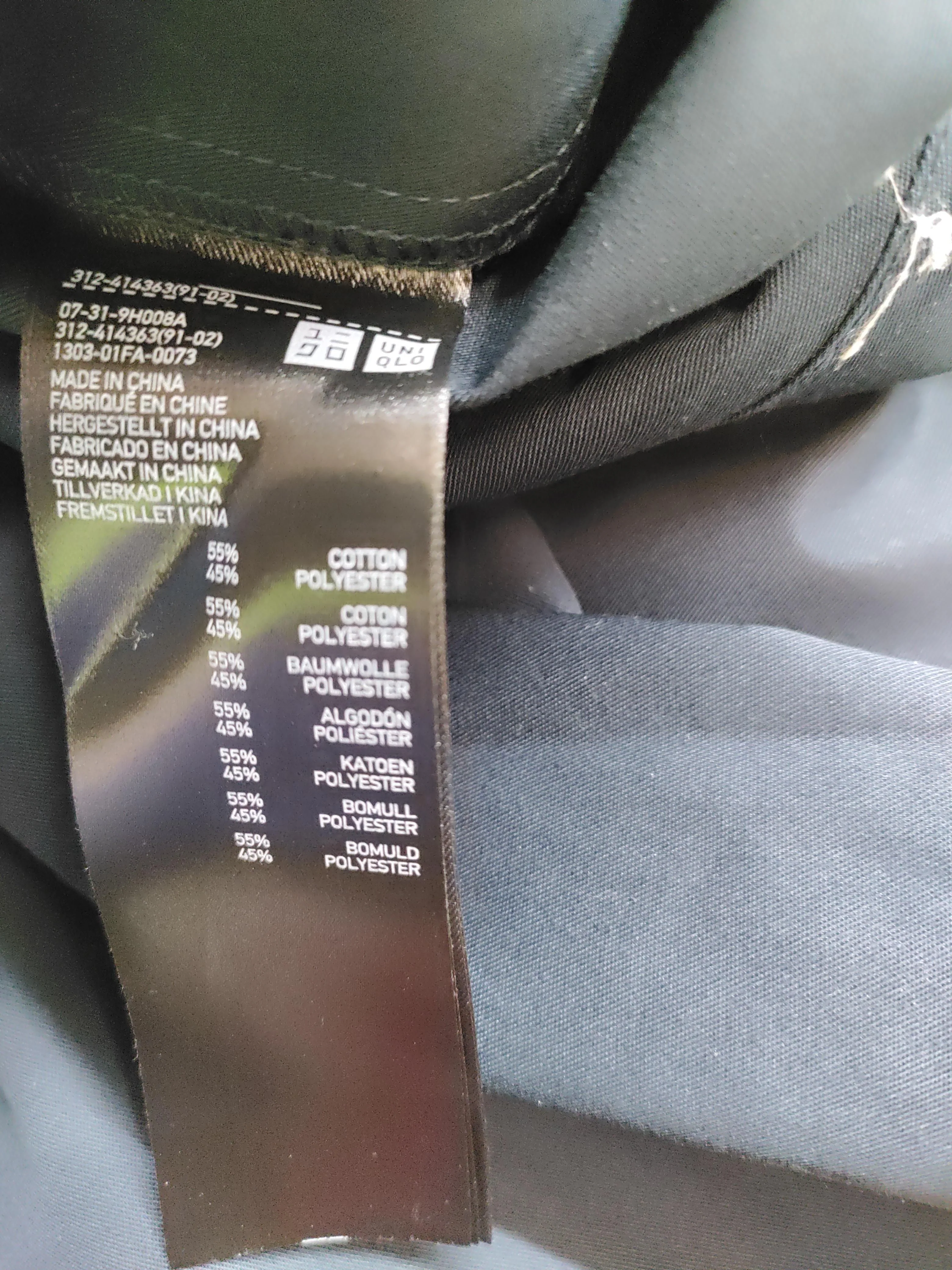 Uniqlo Men's Coat XL Blue Cotton with Polyester Trench Coat - Image 6