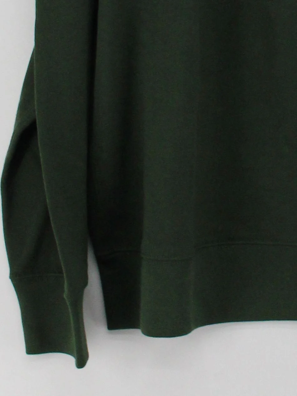 Uniqlo Men's Hoodie L Green Cotton with Polyester Pullover - Image 4