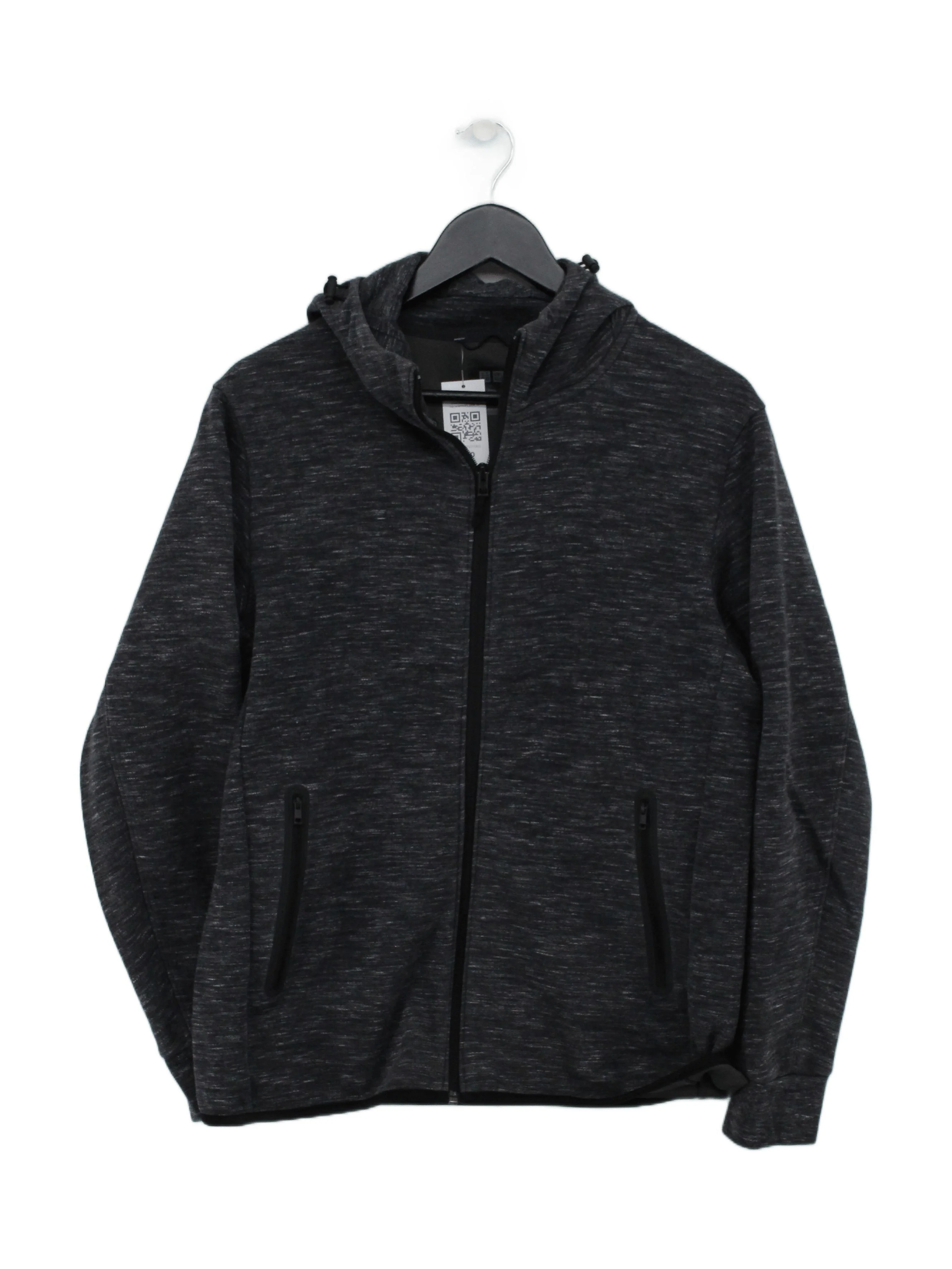 Uniqlo Men's Hoodie L Grey 100% Other Pullover