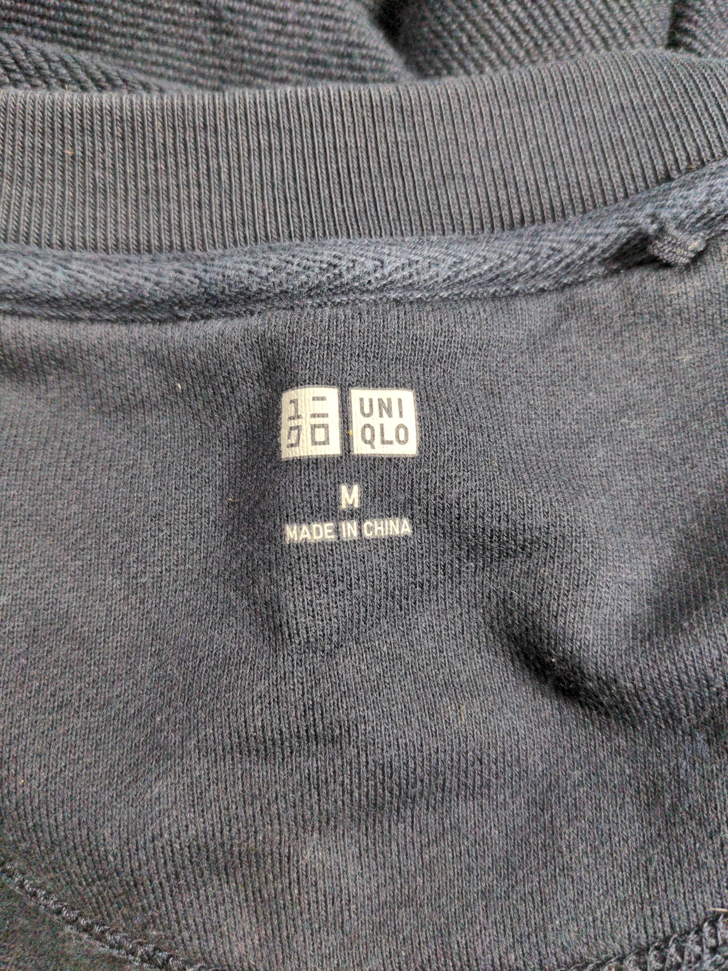 Uniqlo Men's Hoodie M Blue Cotton with Polyester Pullover - Image 5