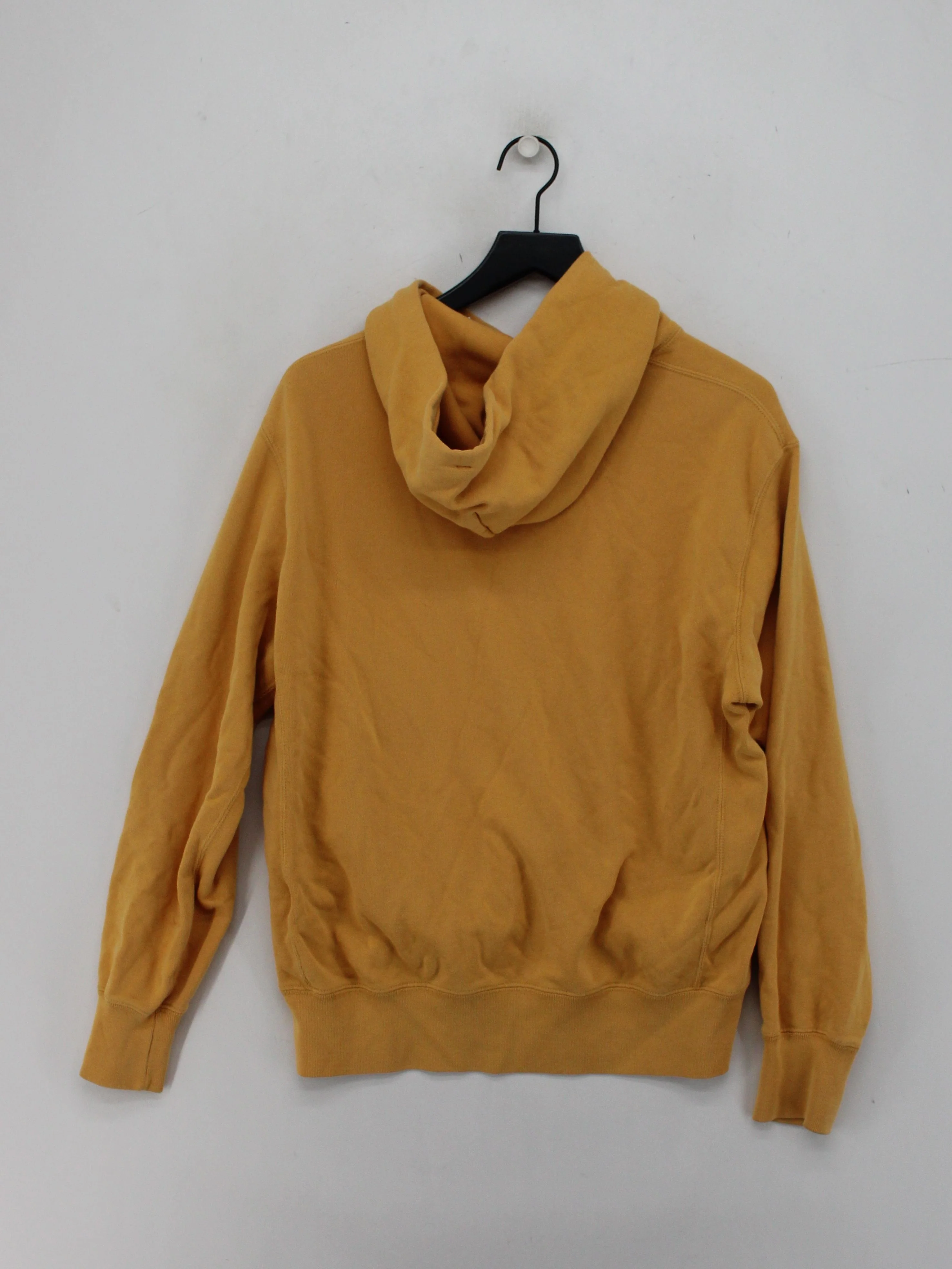 Uniqlo Men's Hoodie M Yellow Cotton with Polyester Pullover - Image 2