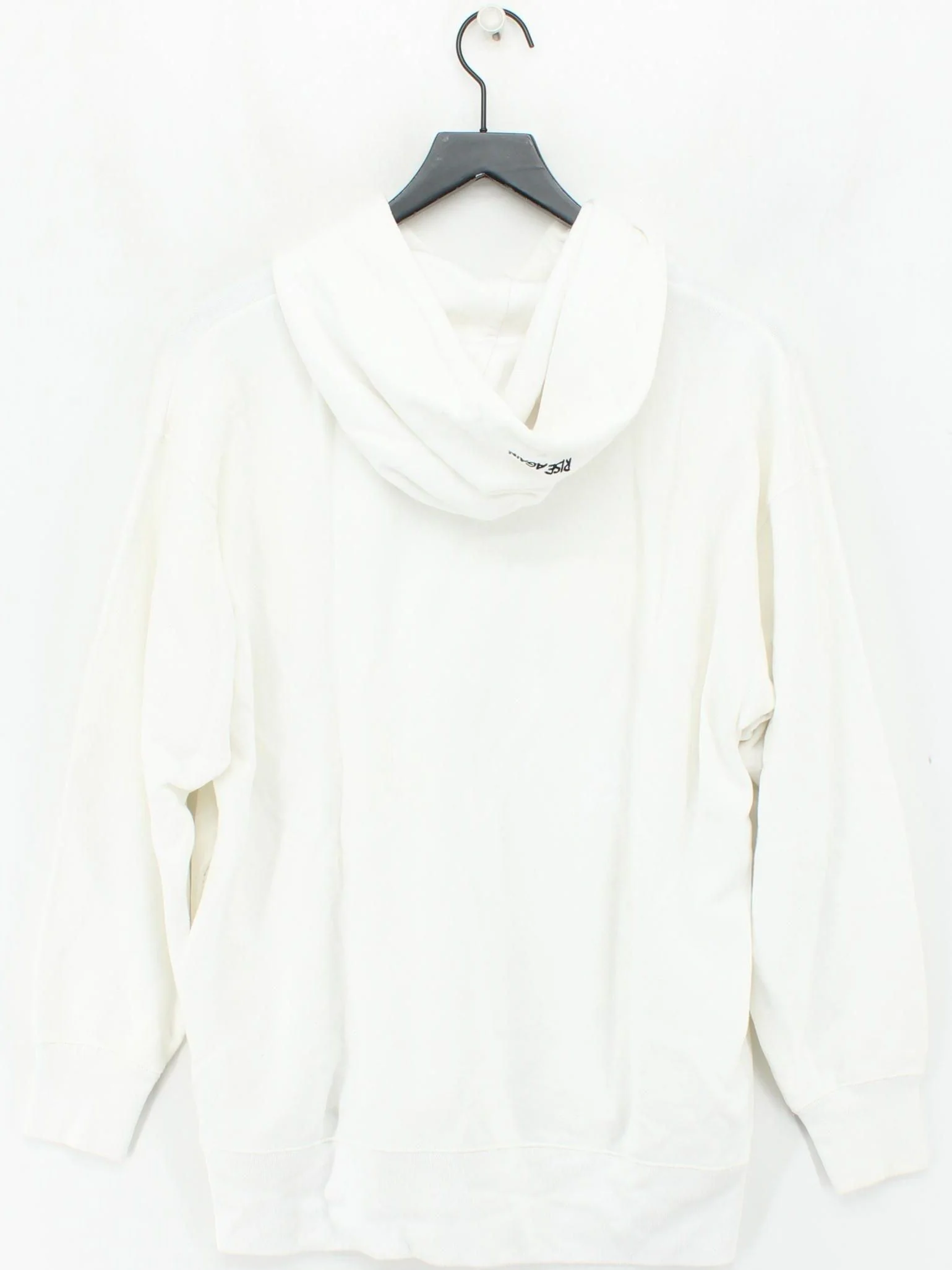 Uniqlo Men's Hoodie S White Graphic Cotton with Polyester Pullover - Image 2