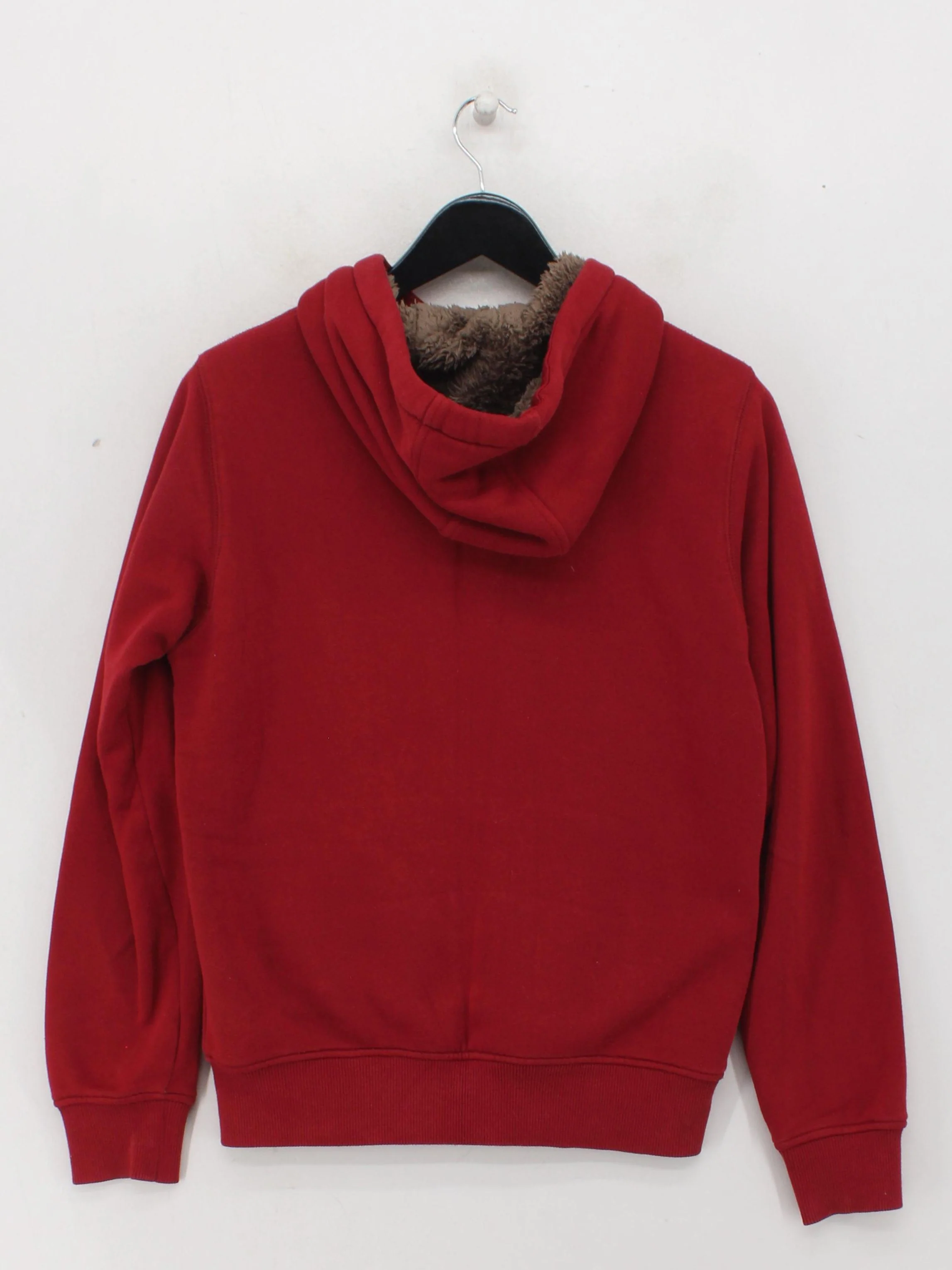 Uniqlo Men's Hoodie XS Red Cotton with Polyester, Elastane Pullover - Image 2