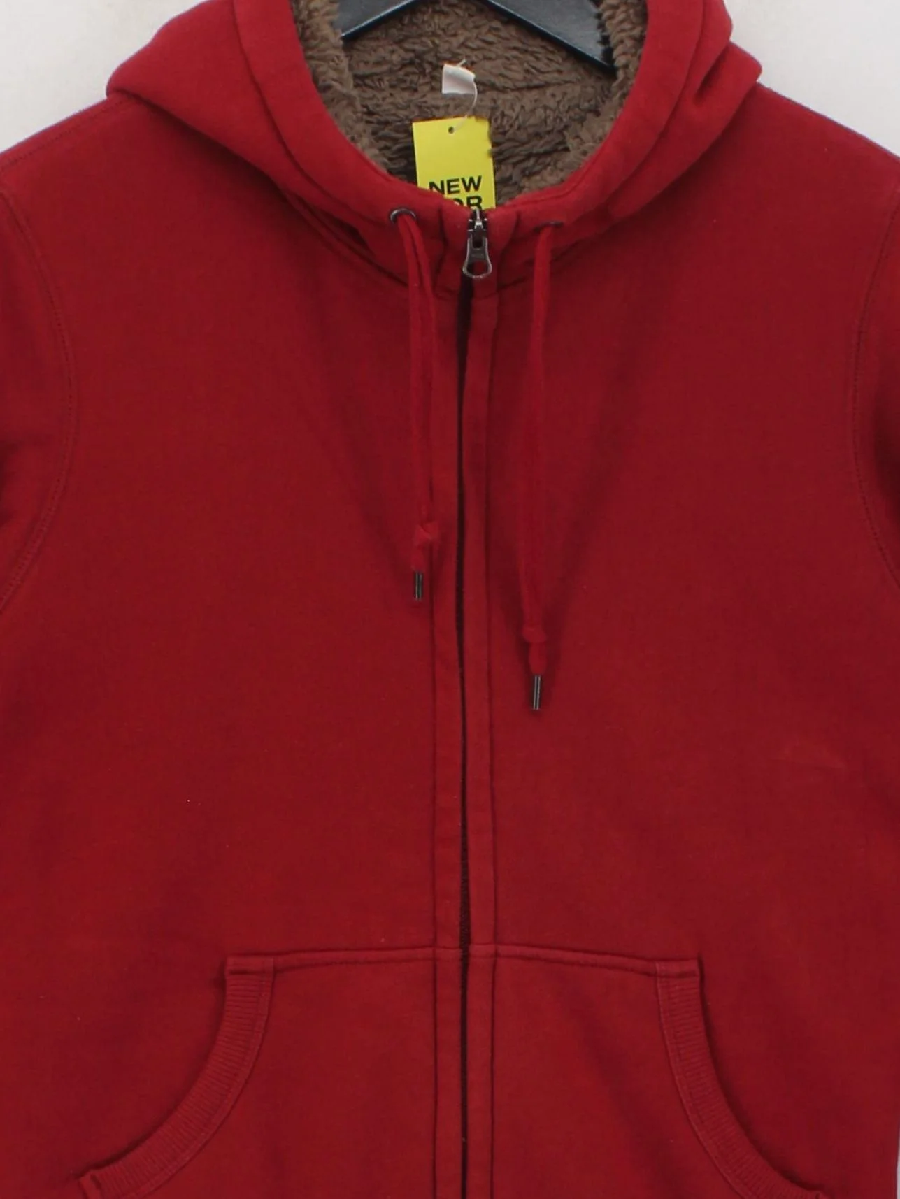 Uniqlo Men's Hoodie XS Red Cotton with Polyester, Elastane Pullover - Image 3