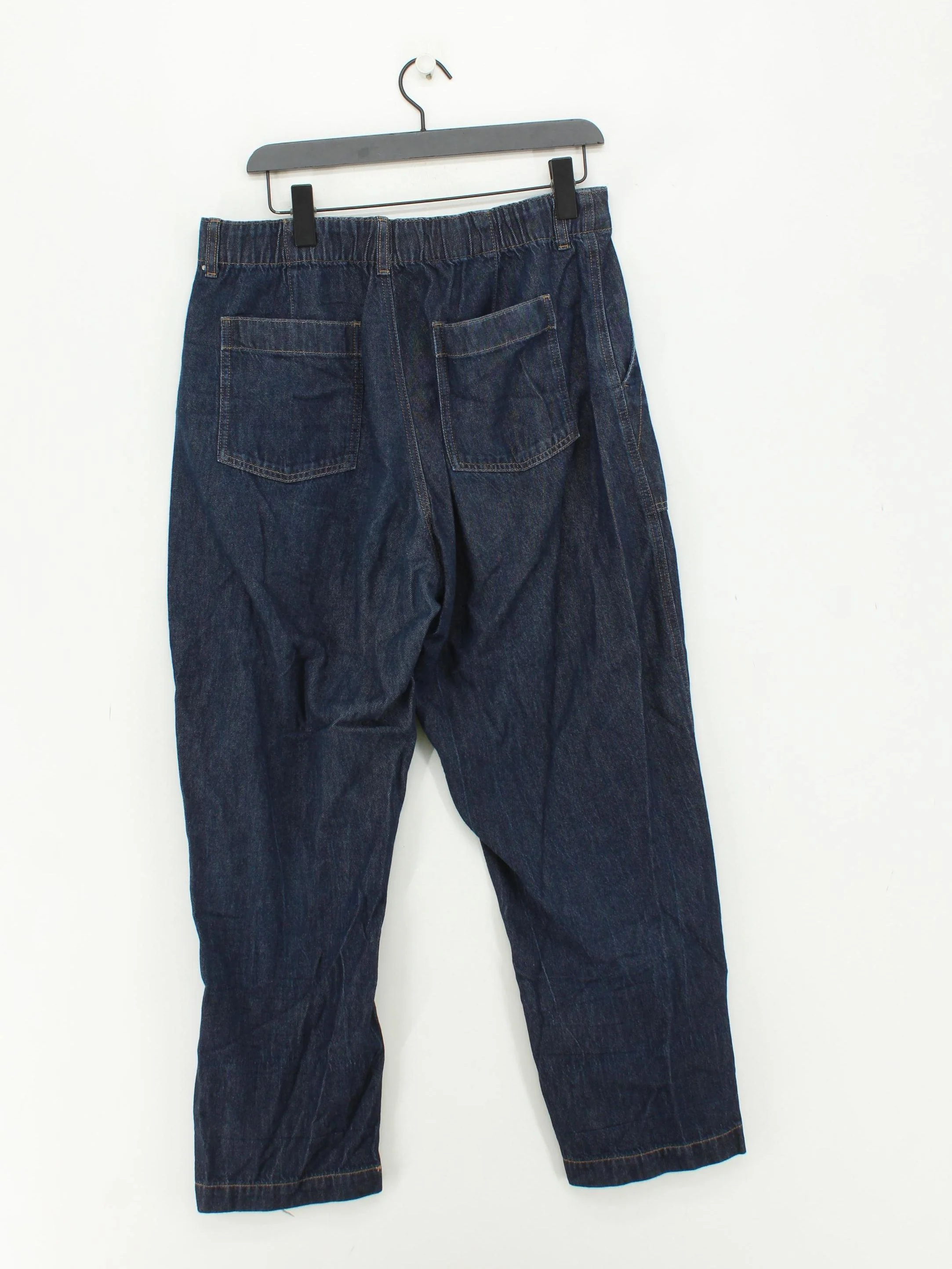 Uniqlo Men's Jeans L Blue 100% Cotton Wide-Leg - Image 2