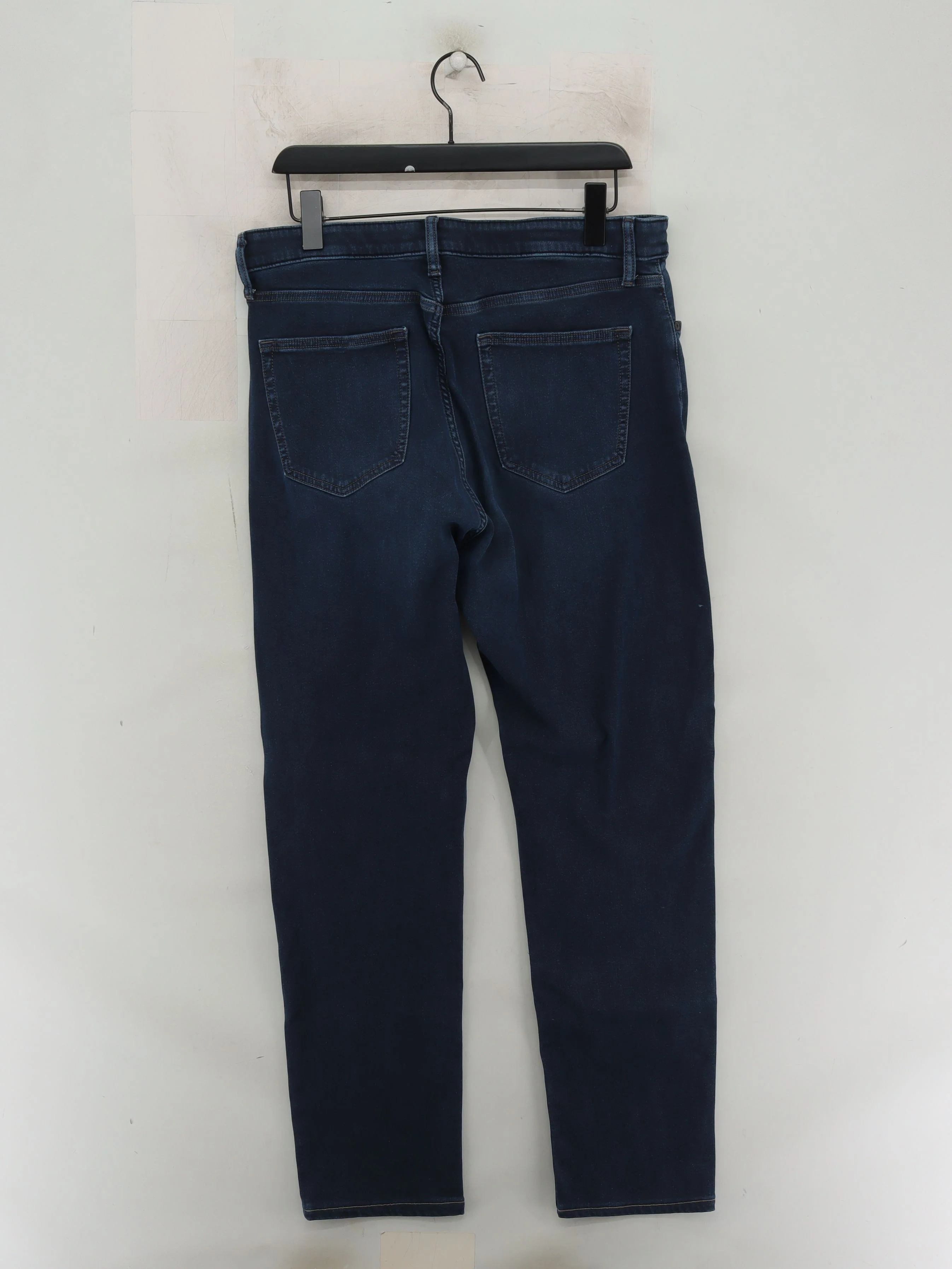 Uniqlo Men's Jeans L Blue Cotton with Lyocell Modal, Elastane Straight - Image 2