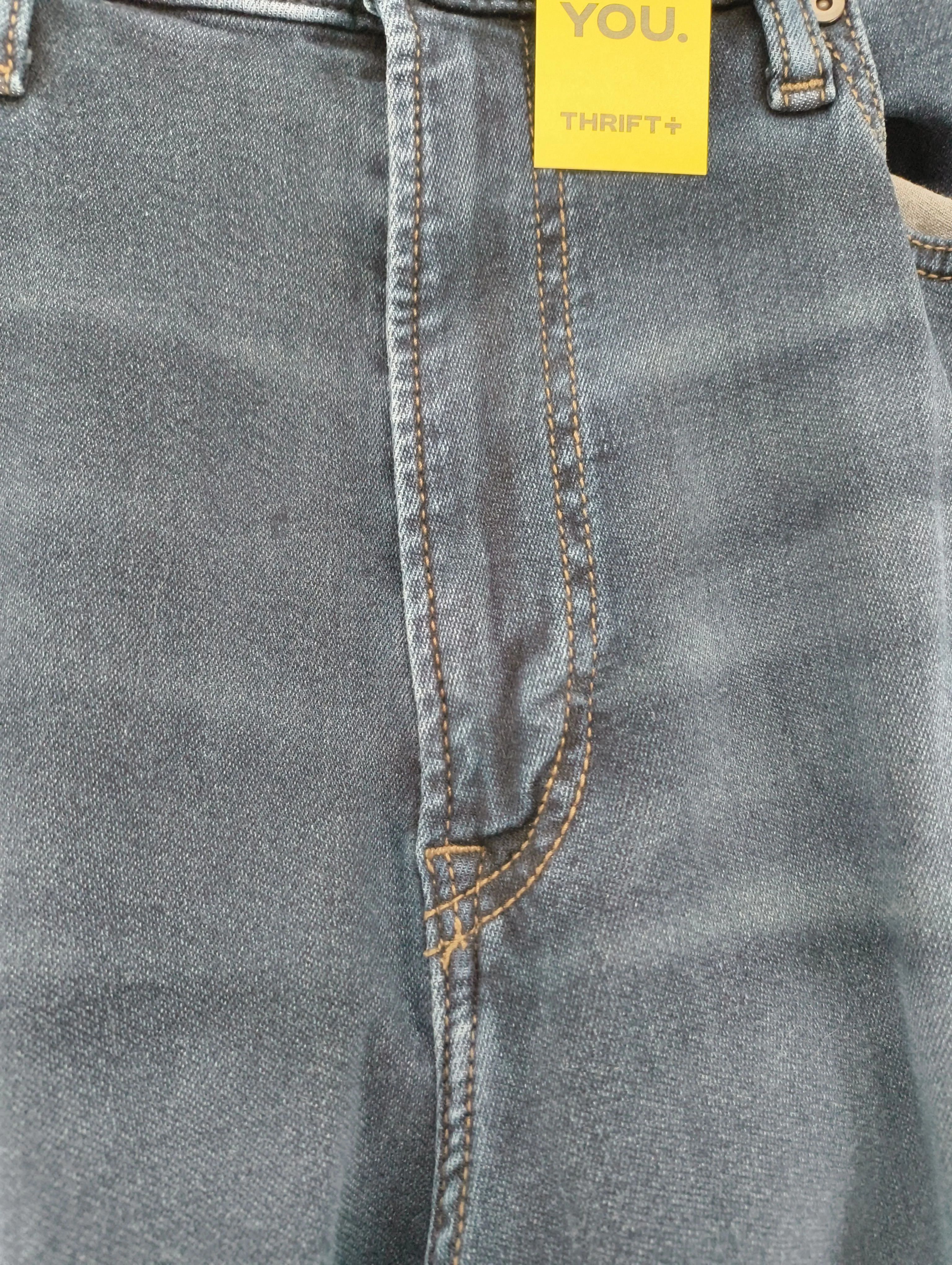 Uniqlo Men's Jeans L Blue Cotton with Lyocell Modal, Elastane Straight - Image 5