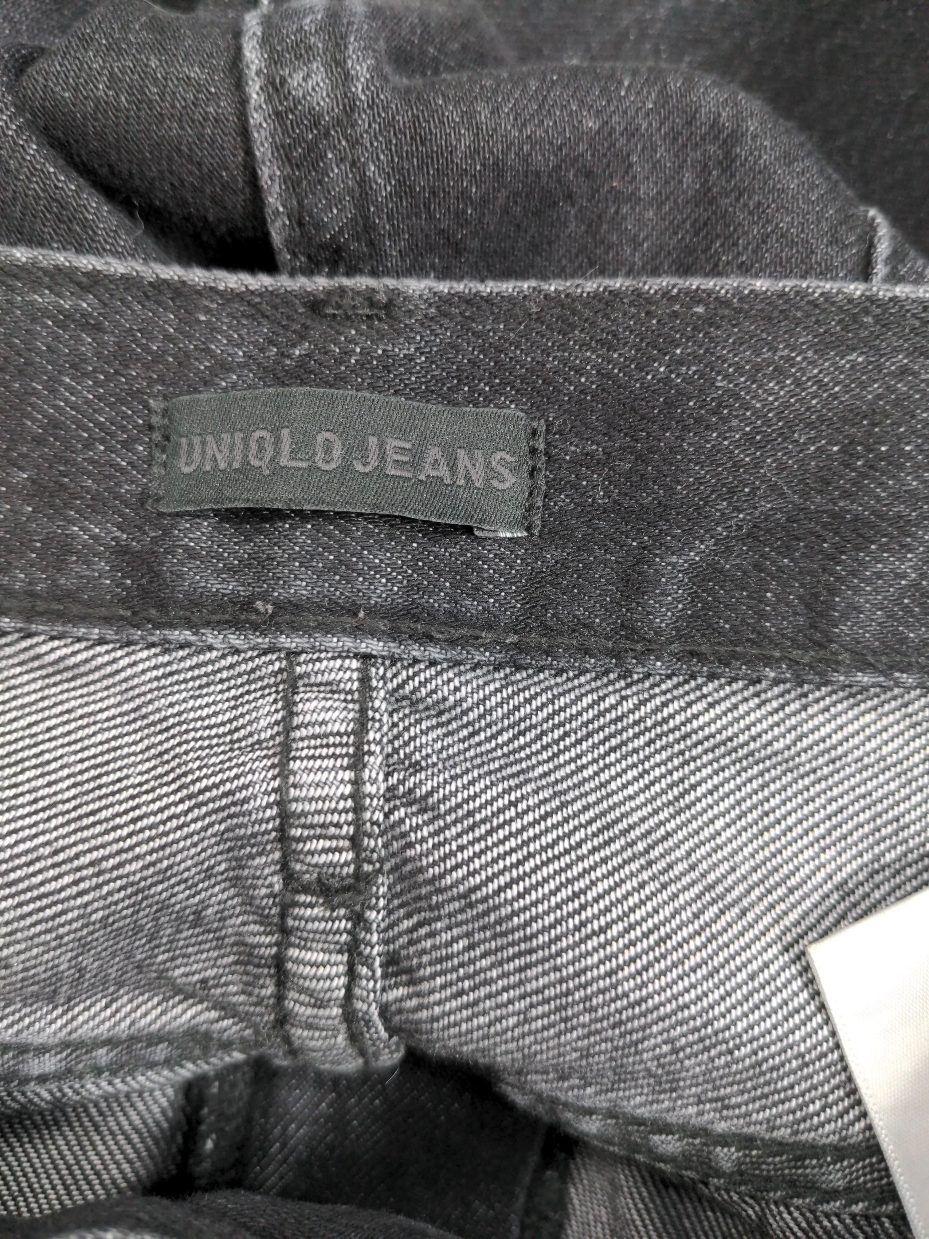 Uniqlo Men's Jeans W 23 in; L 31 in Black Cotton with Lyocell Modal Wide-Leg - Image 5
