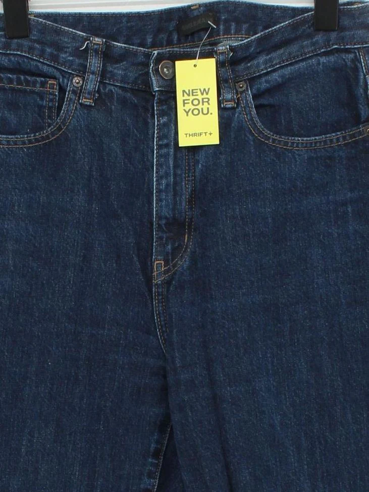 Uniqlo Men's Jeans W 26 in Blue Cotton with Lyocell Modal Straight - Image 3