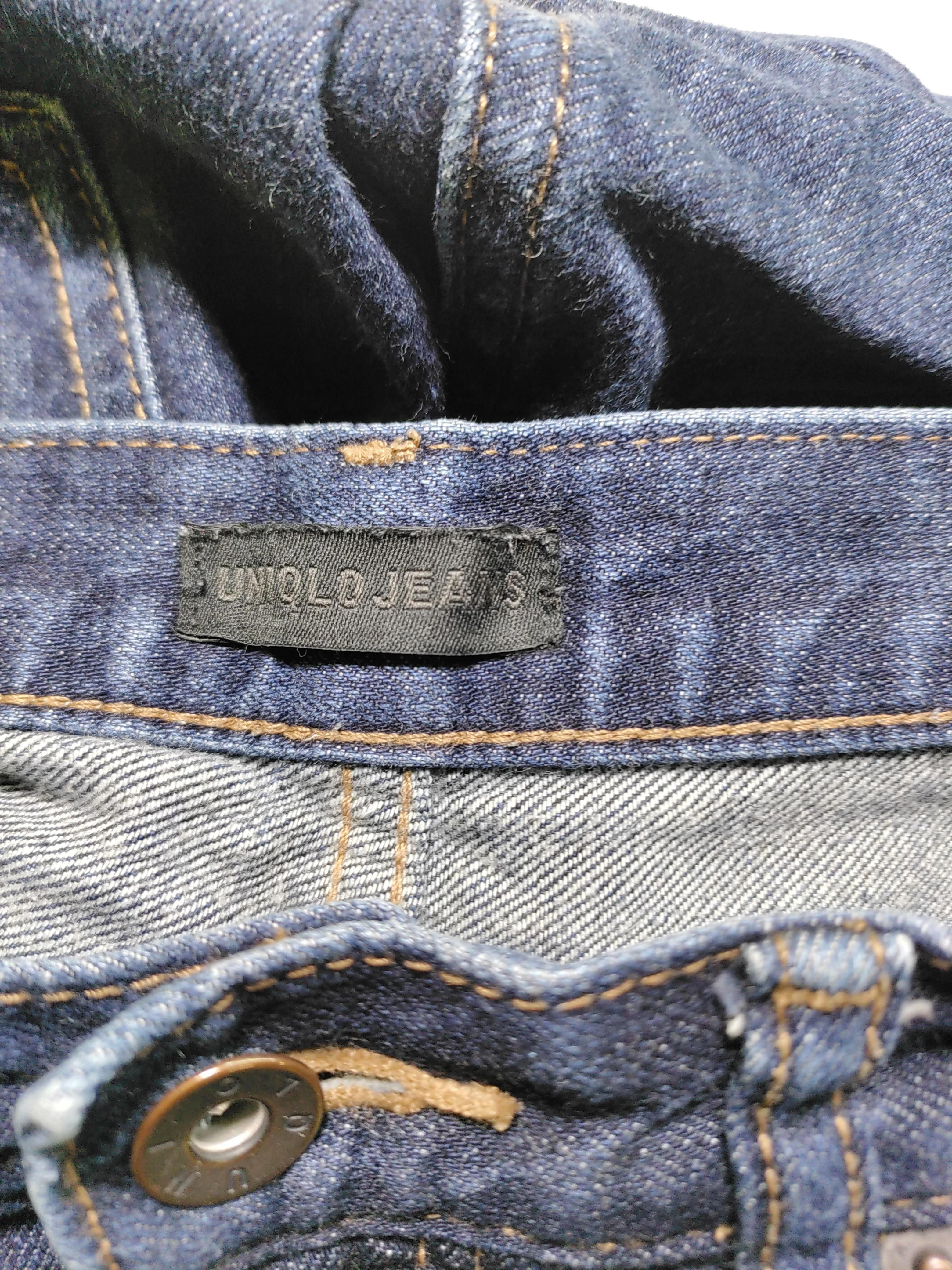 Uniqlo Men's Jeans W 26 in Blue Cotton with Lyocell Modal Straight - Image 5