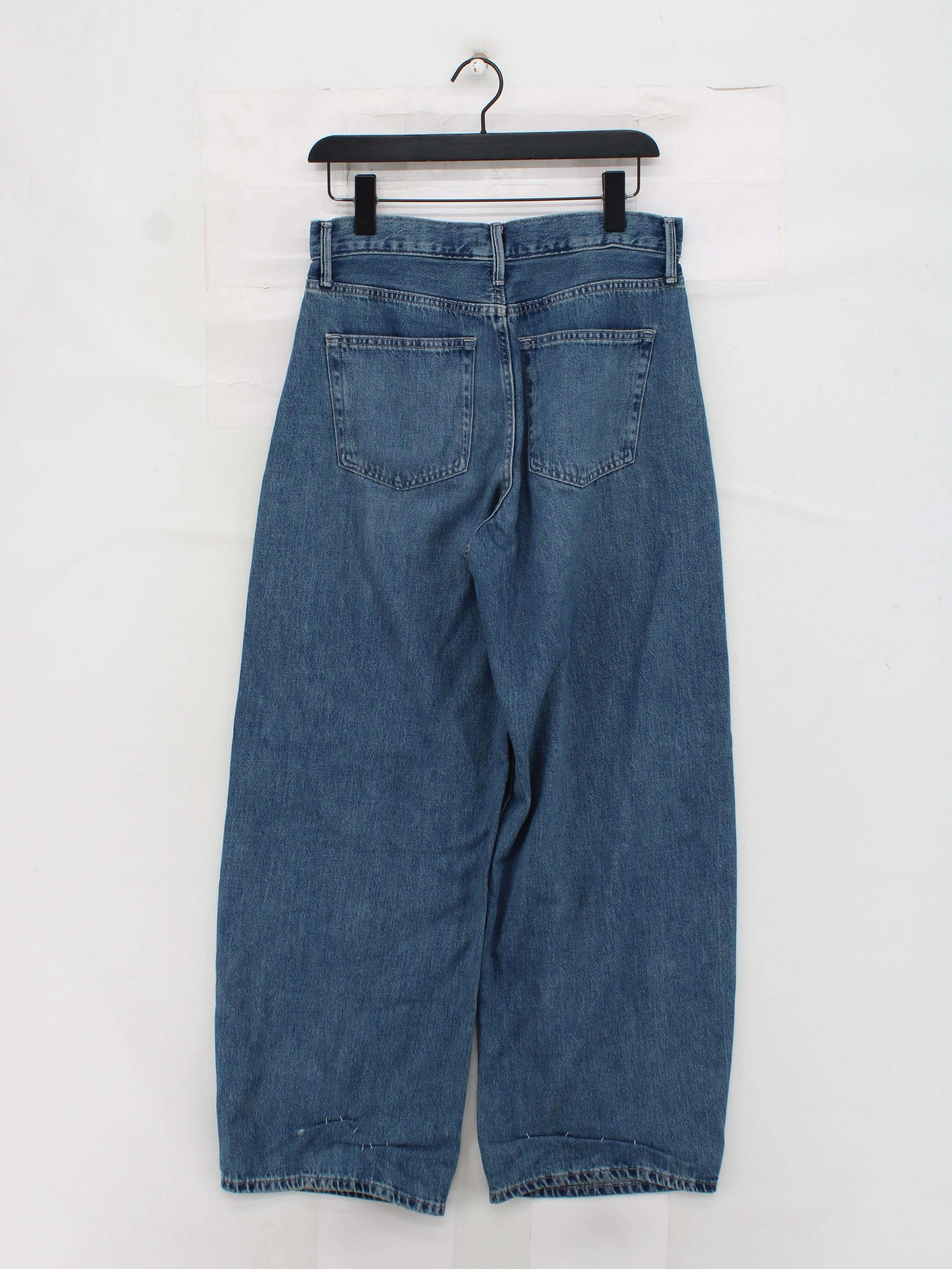 Uniqlo Men's Jeans W 26 in; L 31 in Blue Cotton with Lyocell Modal Wide-Leg - Image 2