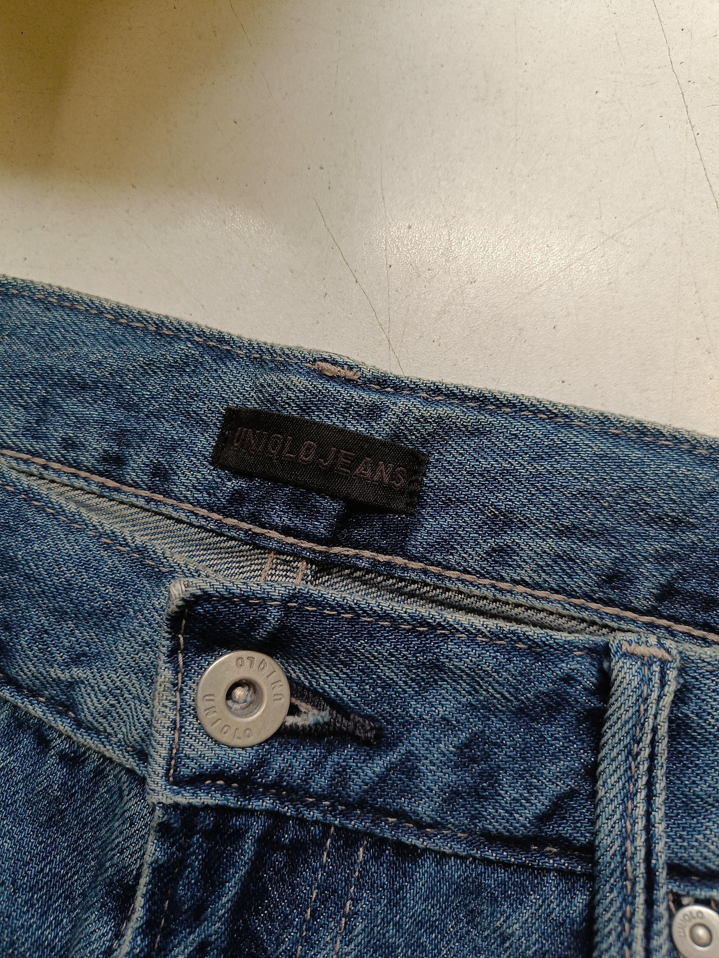 Uniqlo Men's Jeans W 26 in; L 31 in Blue Cotton with Lyocell Modal Wide-Leg - Image 6