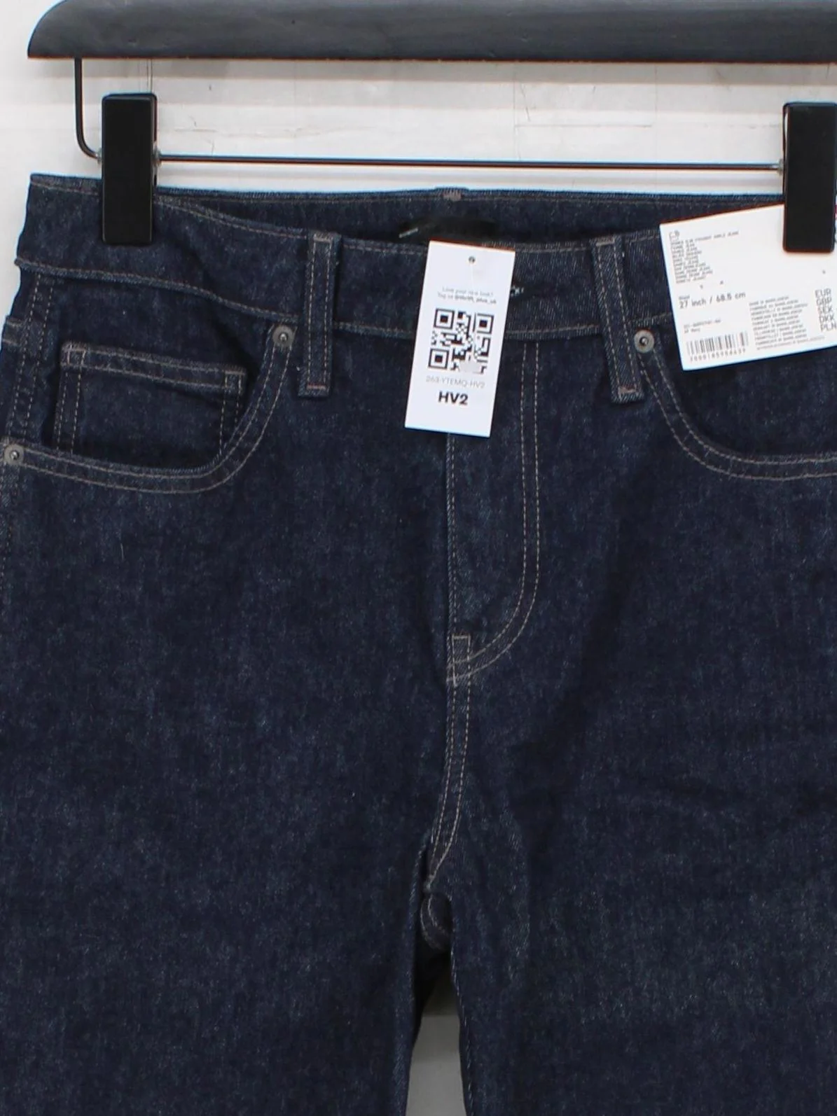 Uniqlo Men's Jeans W 27 in Blue Cotton with Elastane Straight New with tags - Image 3