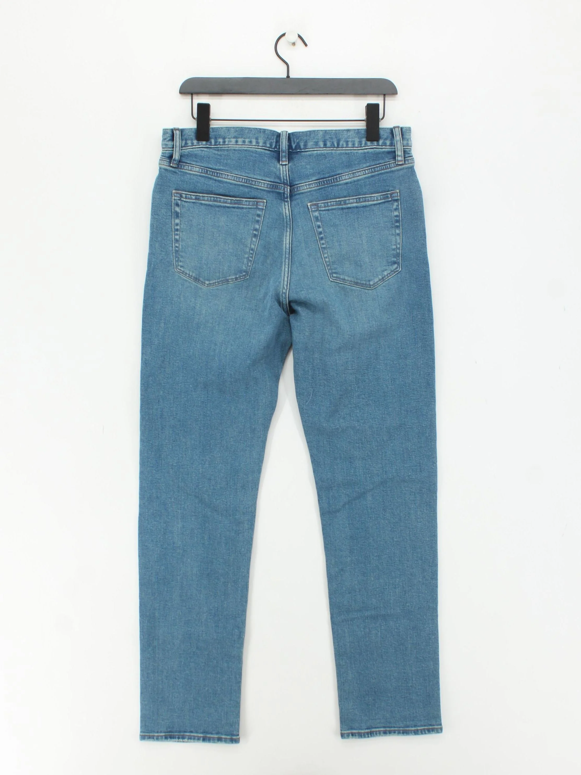 Uniqlo Men's Jeans W 32 in Blue Cotton with Elastane, Polyester Straight - Image 2