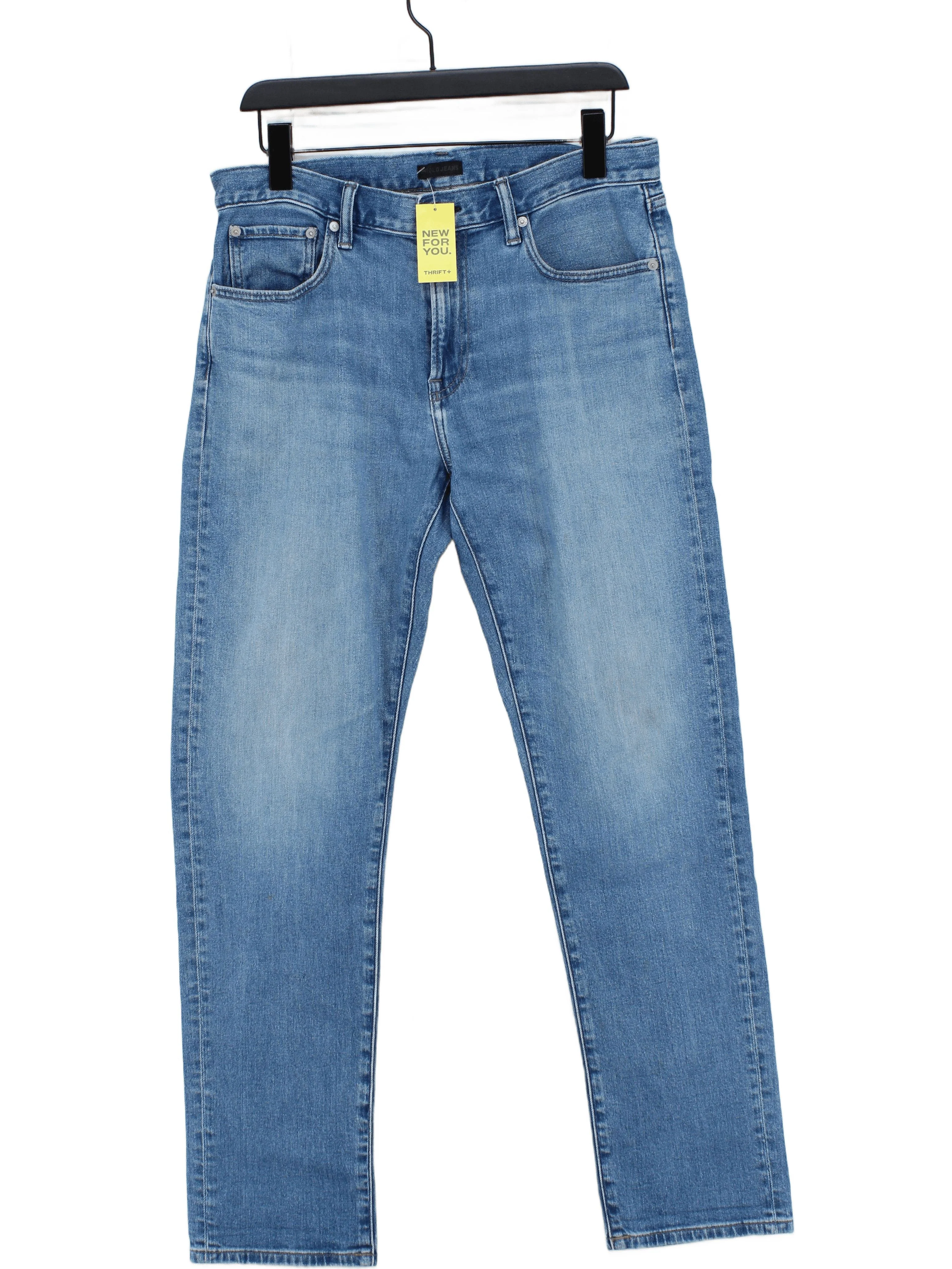 Uniqlo Men's Jeans W 32 in; L 32 in Blue Cotton with Elastane Straight