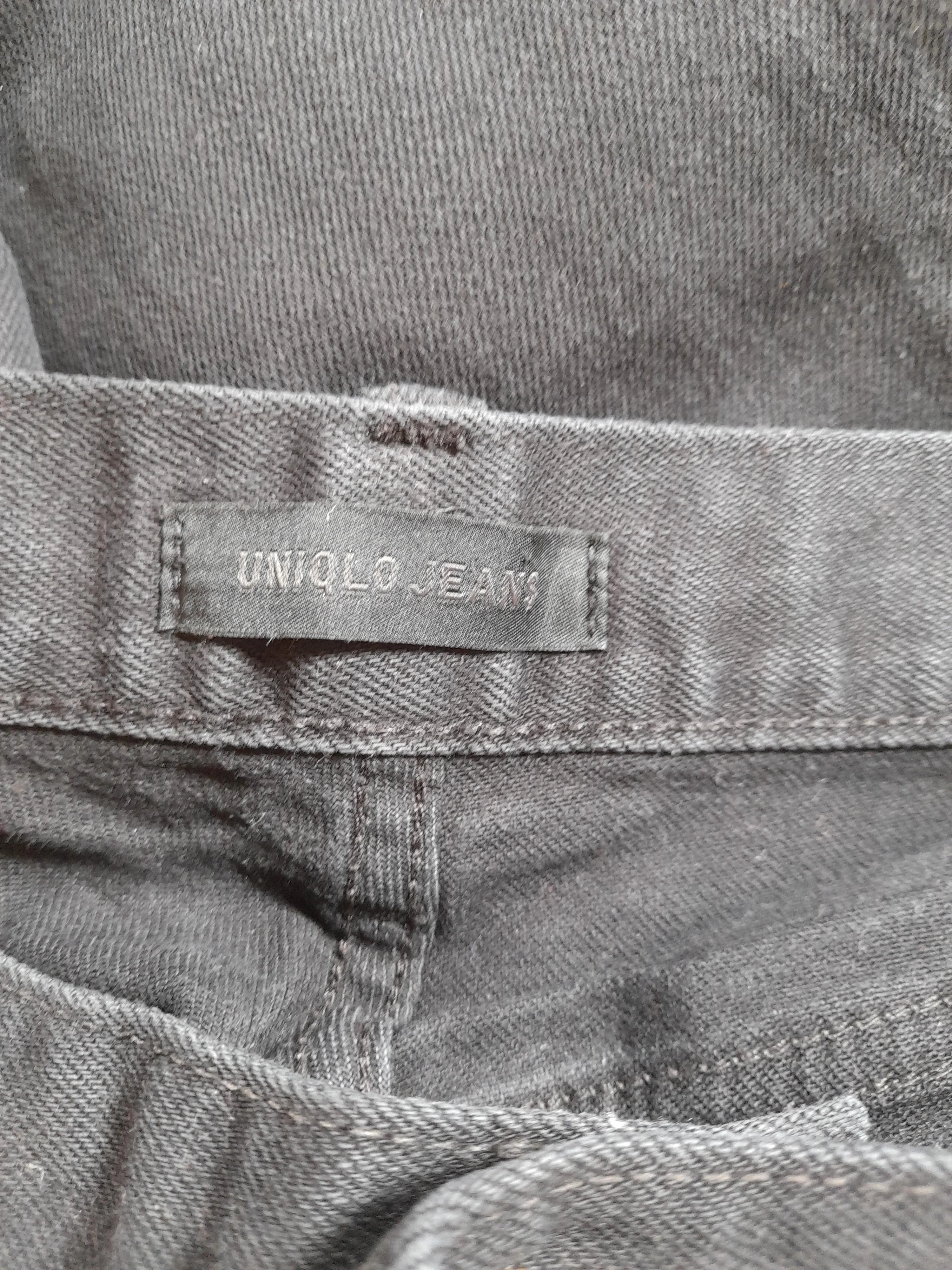 Uniqlo Men's Jeans W 33 in; L 34 in Black Cotton with Elastane Straight - Image 6