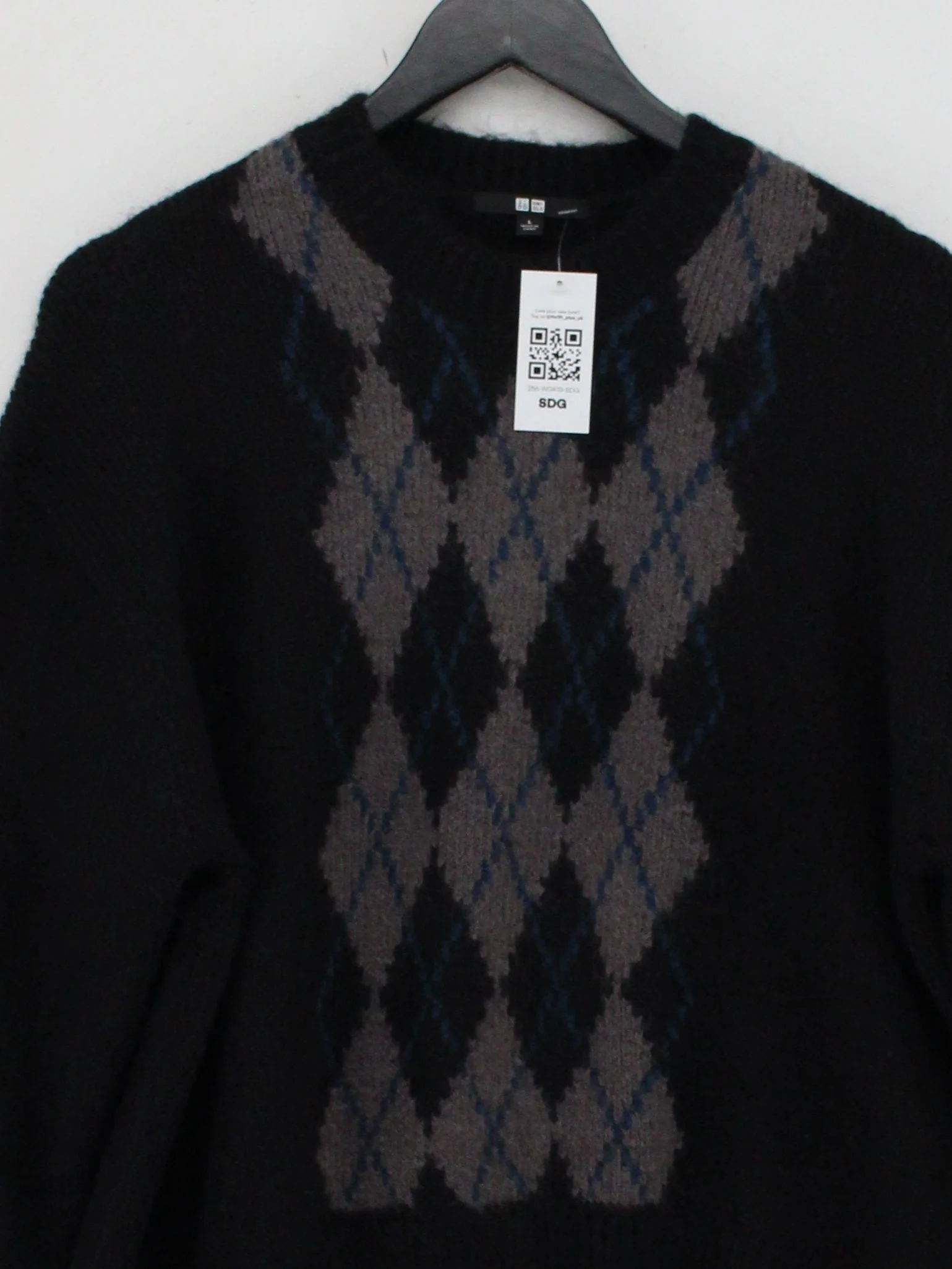 Uniqlo Men's Jumper L Black Polyamide with Polyester, Acrylic, Wool Pullover - Image 3