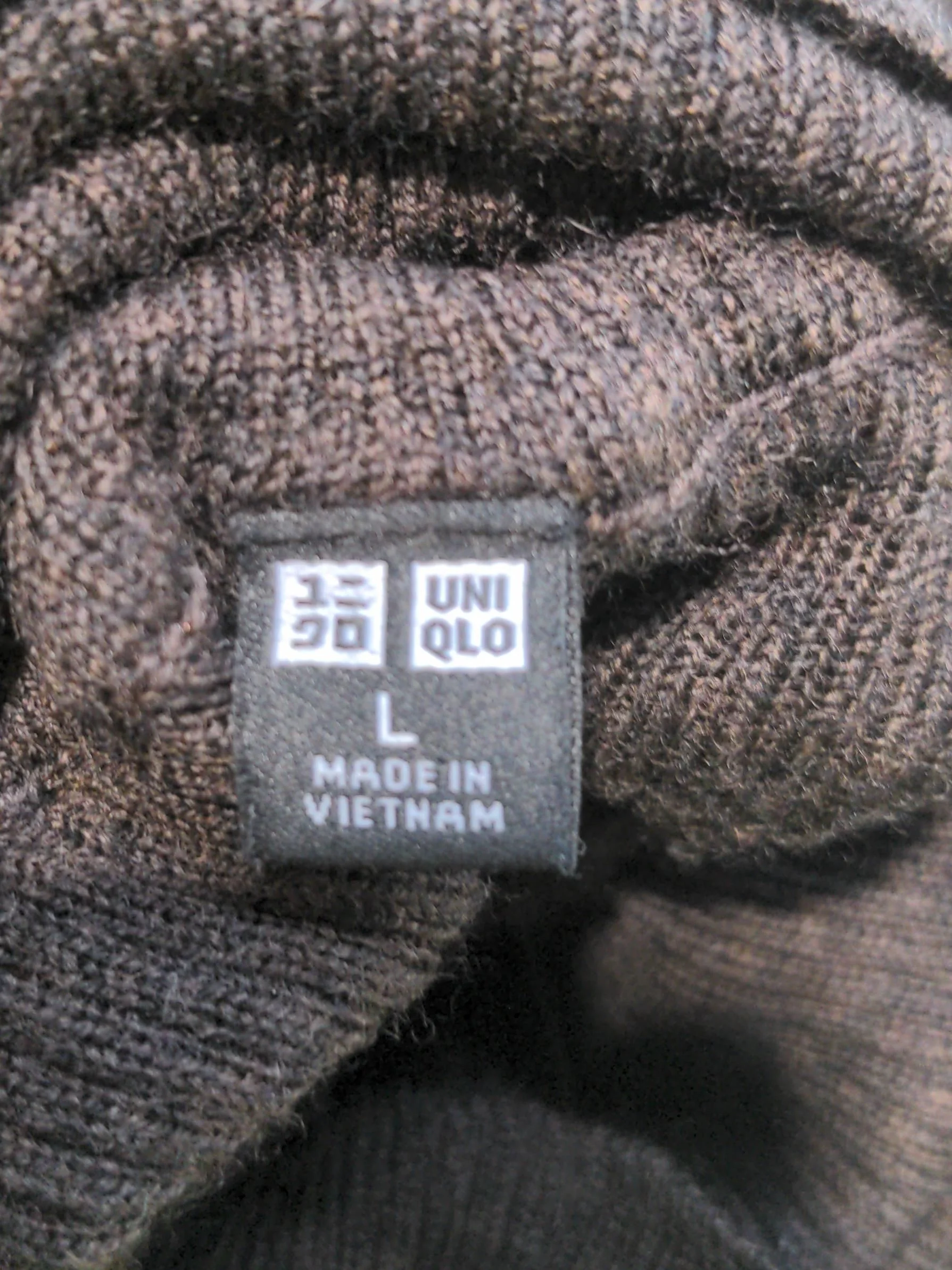Uniqlo Men's Jumper L Brown 100% Wool Roll Neck Pullover - Image 5