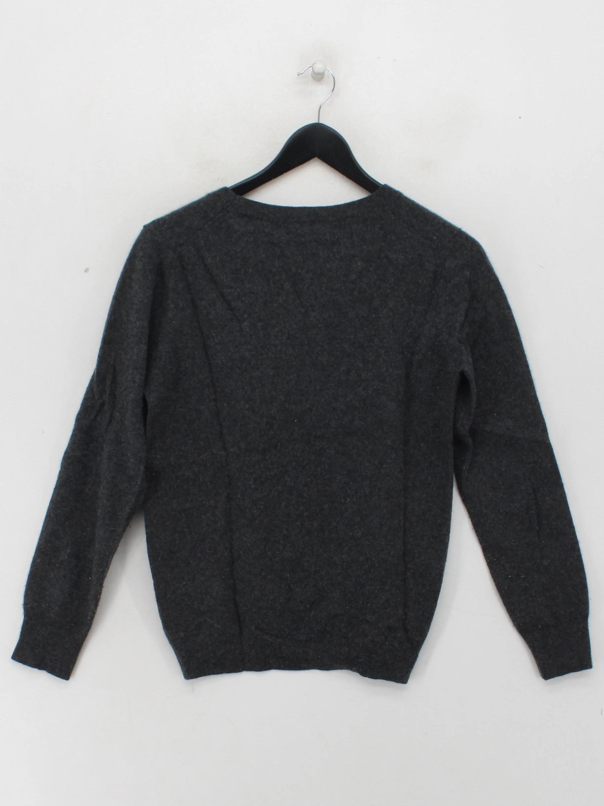 Uniqlo Men's Jumper L Grey 100% Cashmere Round Neck Pullover - Image 2
