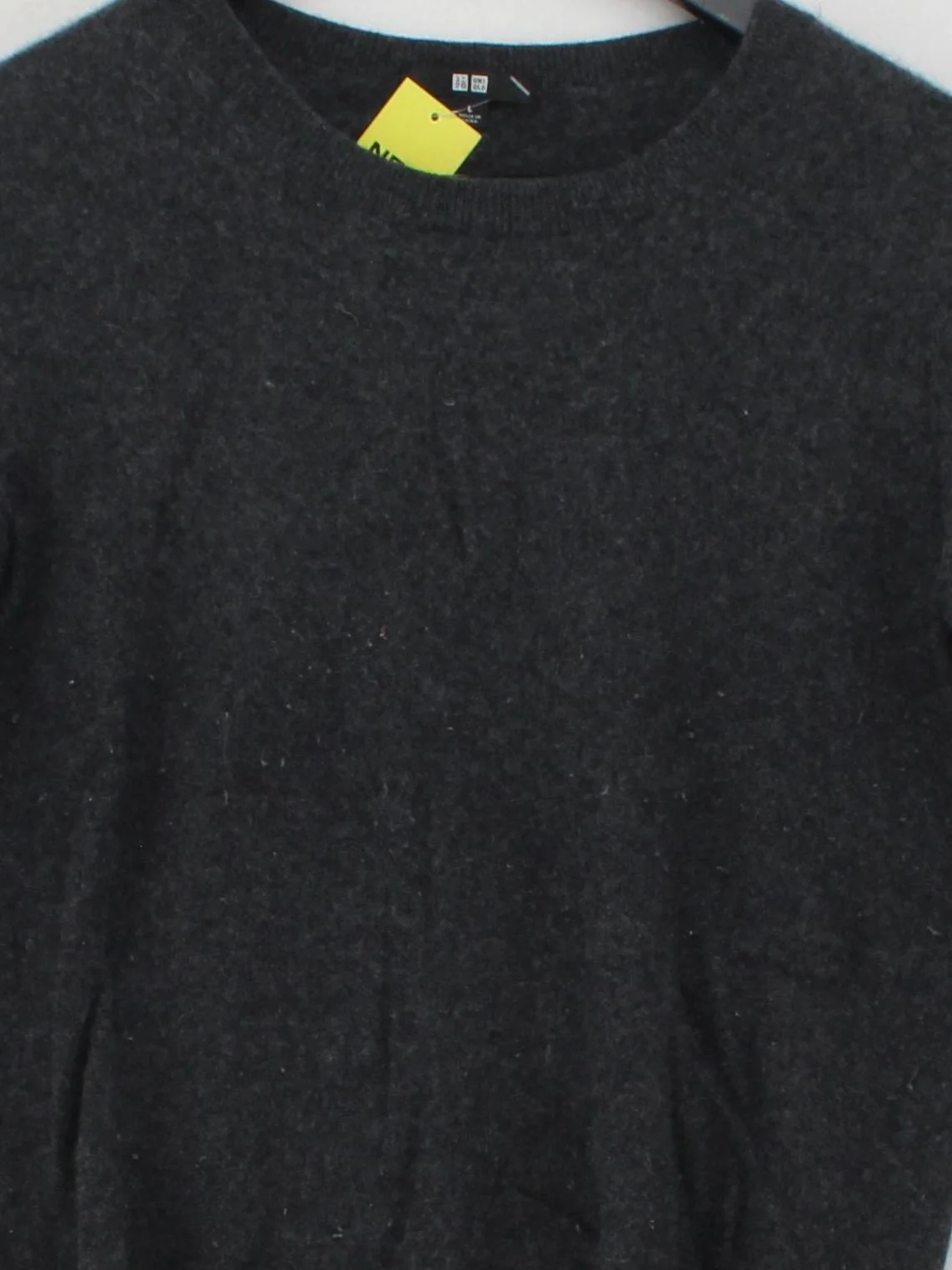 Uniqlo Men's Jumper L Grey 100% Cashmere Round Neck Pullover - Image 3