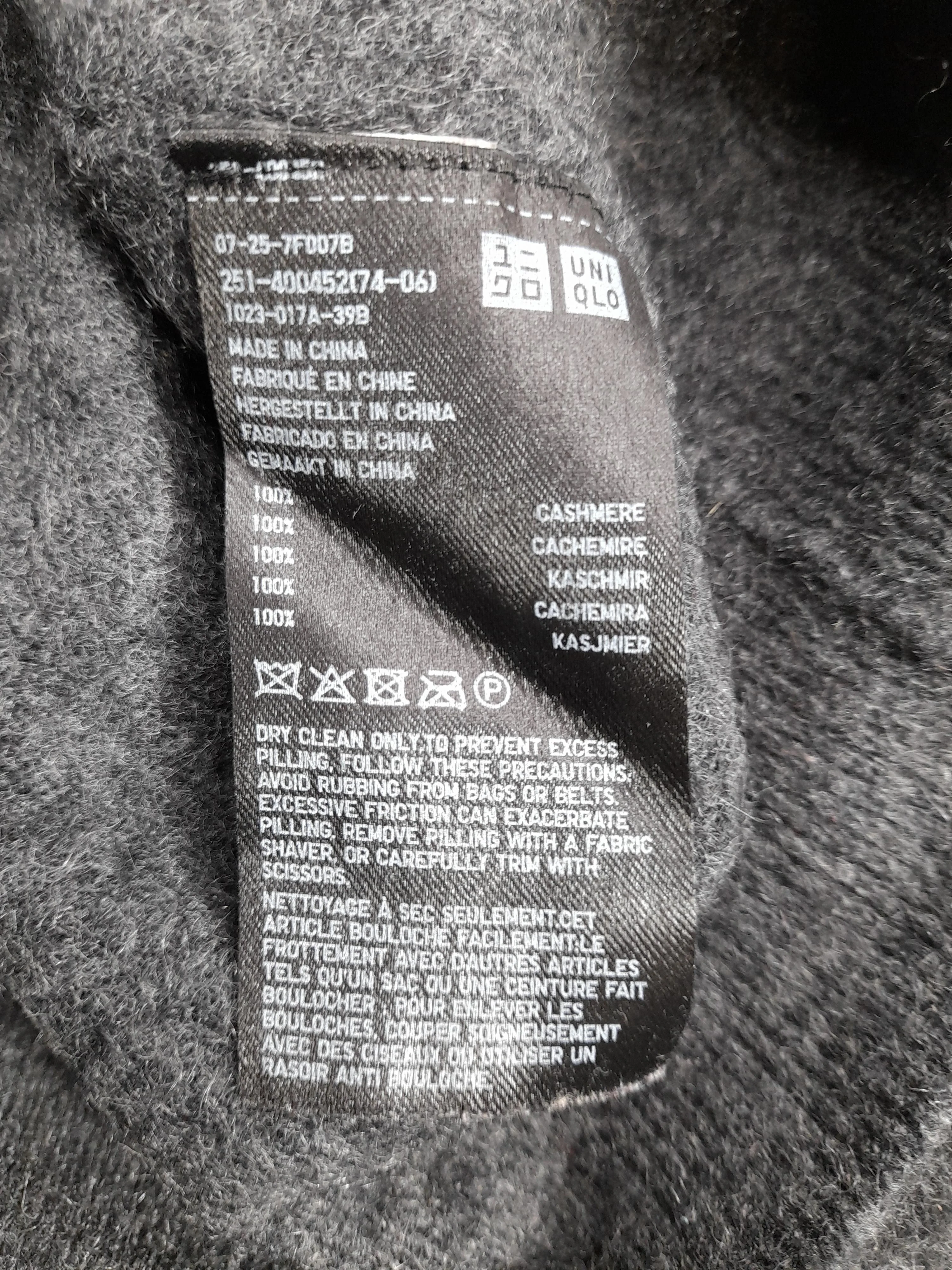 Uniqlo Men's Jumper L Grey 100% Cashmere Round Neck Pullover - Image 7