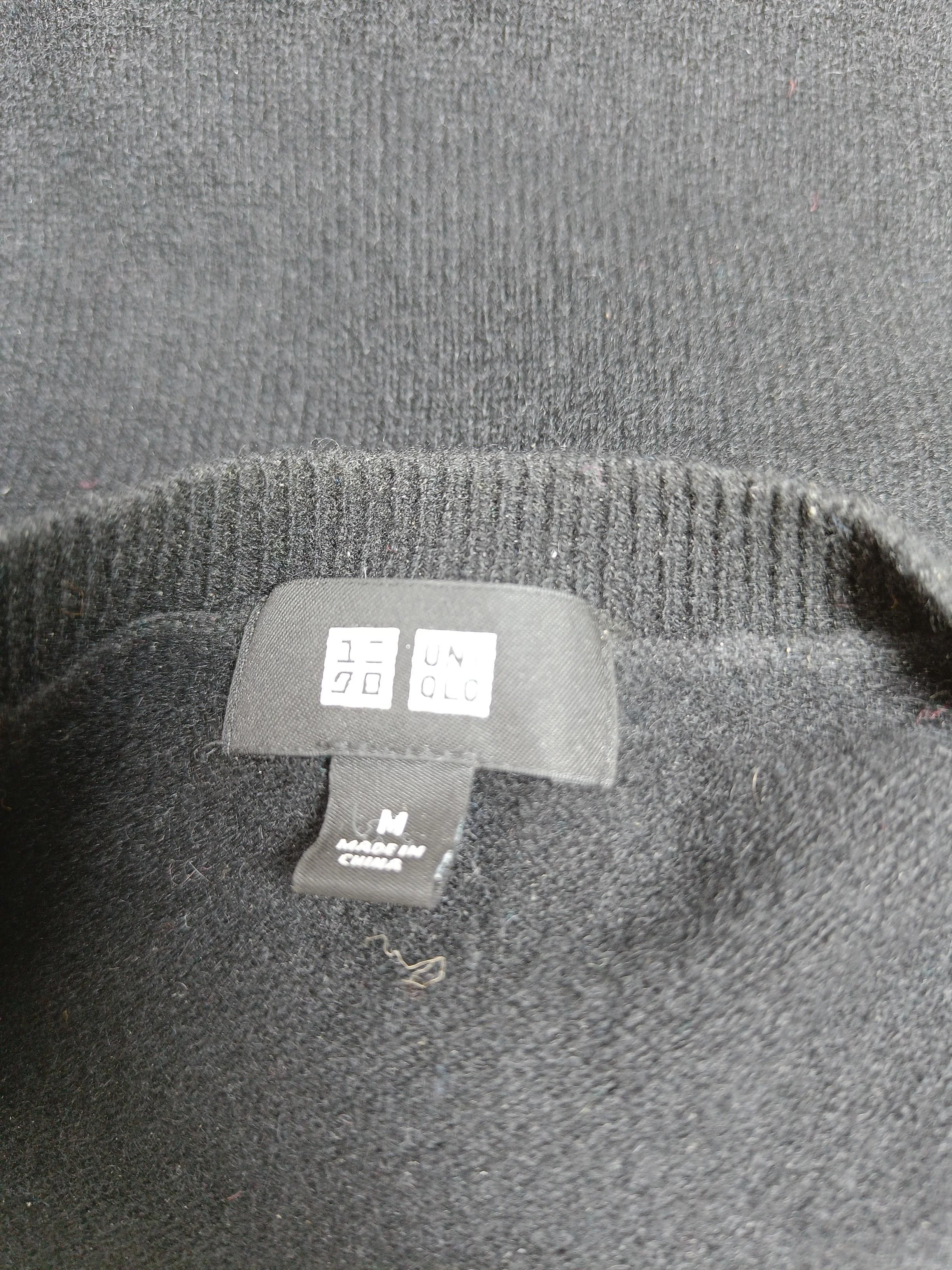 Uniqlo Men's Jumper M Black 100% Cashmere Crew Neck Pullover - Image 7
