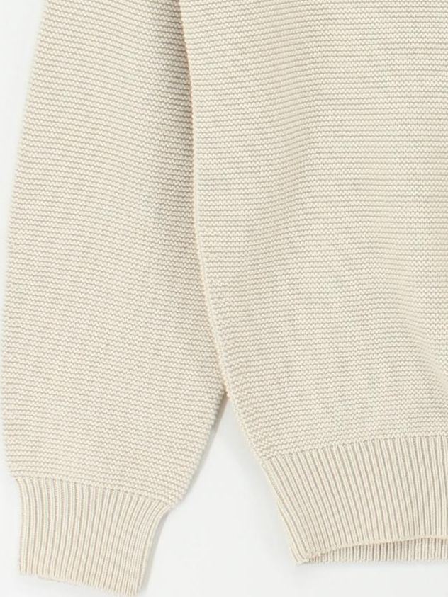Uniqlo Men's Jumper M Cream Acrylic with Cotton Crew Neck Pullover - Image 4