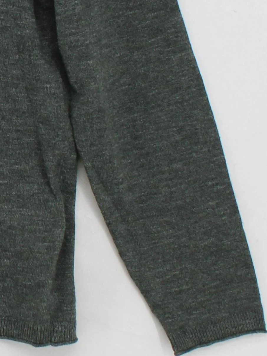 Uniqlo Men's Jumper M Green Polyester with Cotton, Polyamide, Wool Pullover - Image 4
