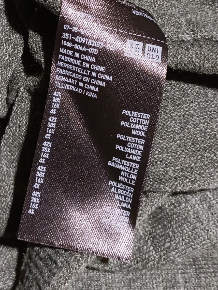Uniqlo Men's Jumper M Green Polyester with Cotton, Polyamide, Wool Pullover - Image 6