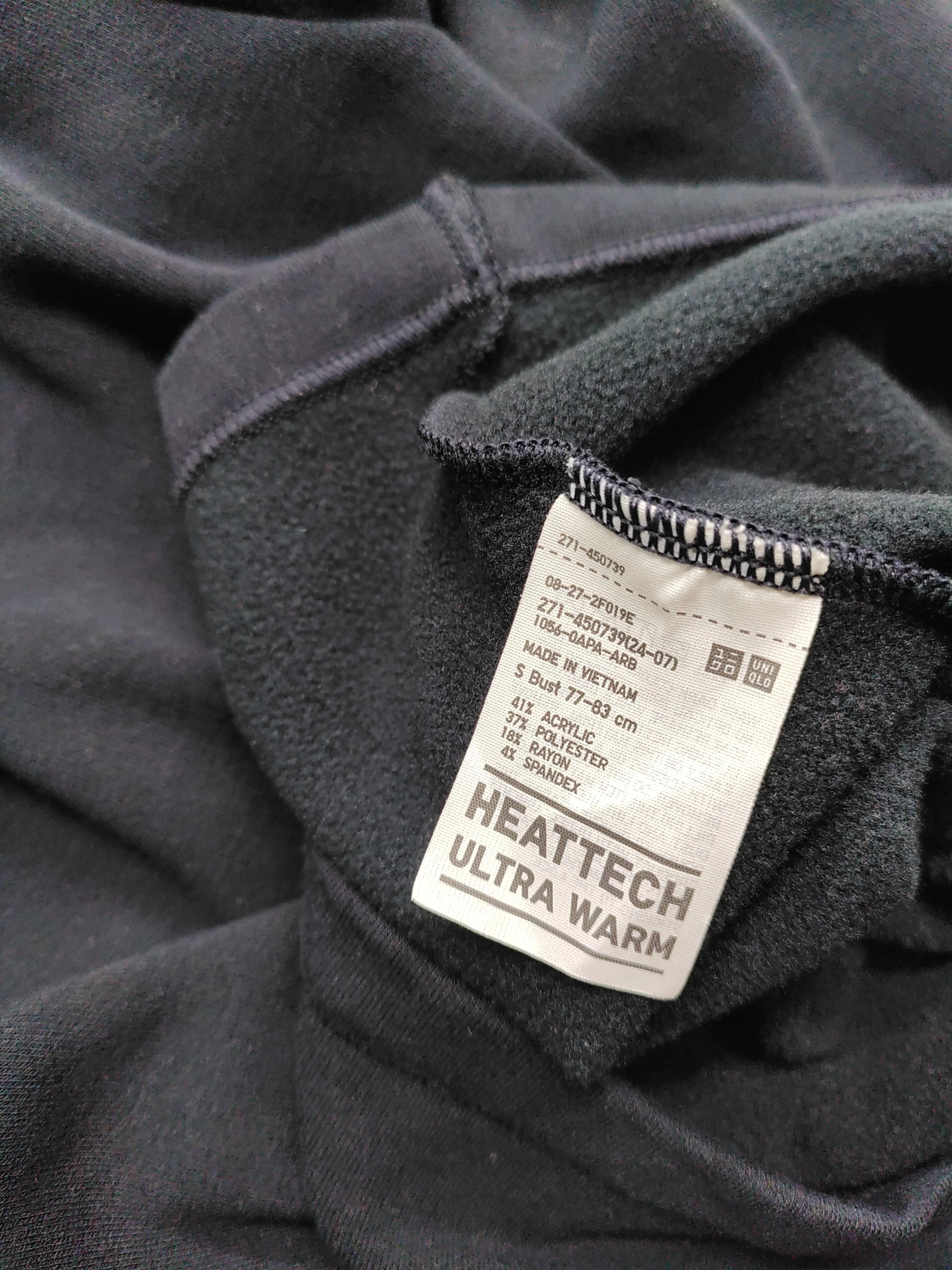 Uniqlo Men's Jumper S Black Acrylic with Polyester, Rayon, Spandex Pullover - Image 6