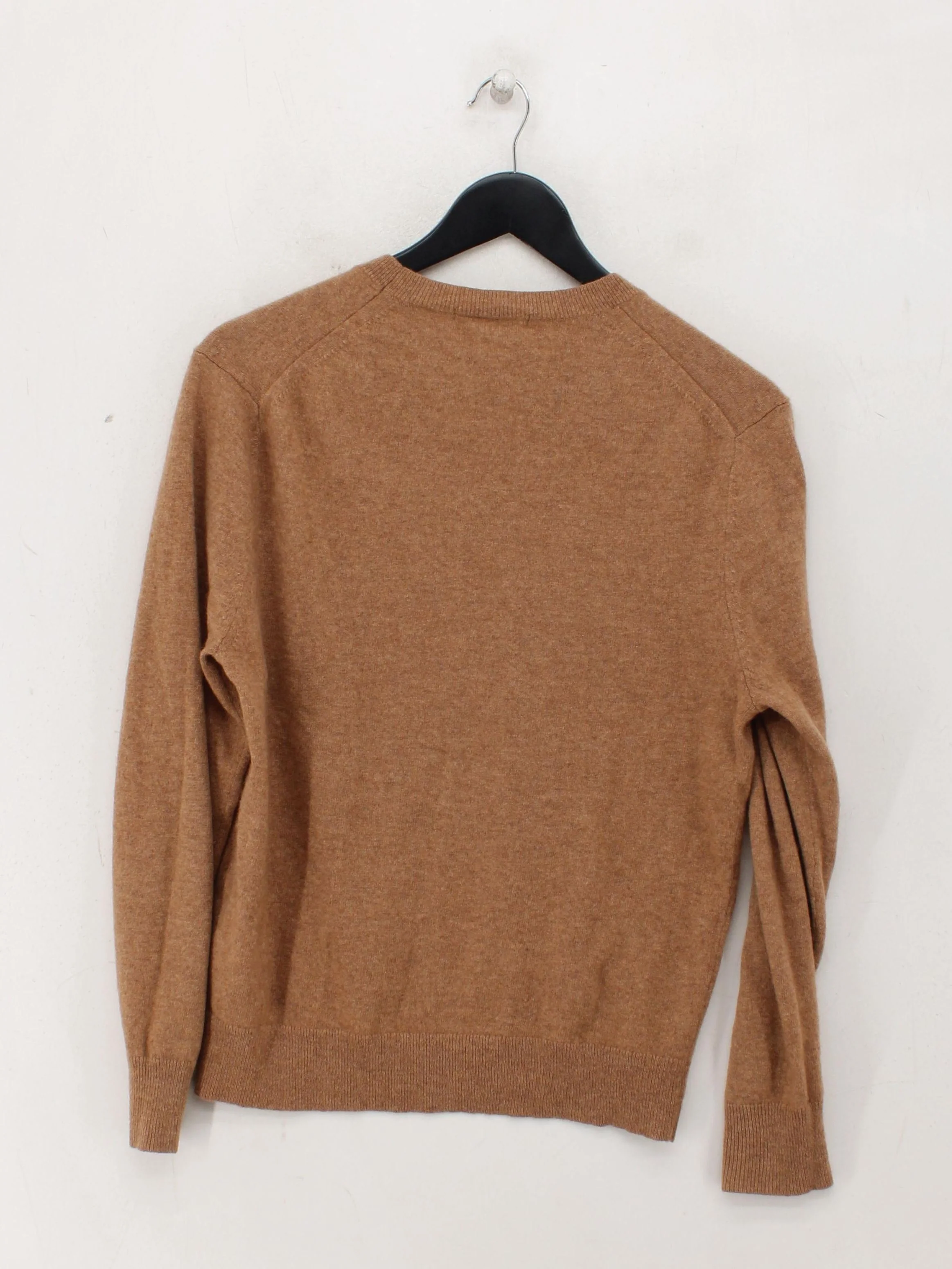 Uniqlo Men's Jumper S Brown 100% Cashmere Round Neck Pullover - Image 2