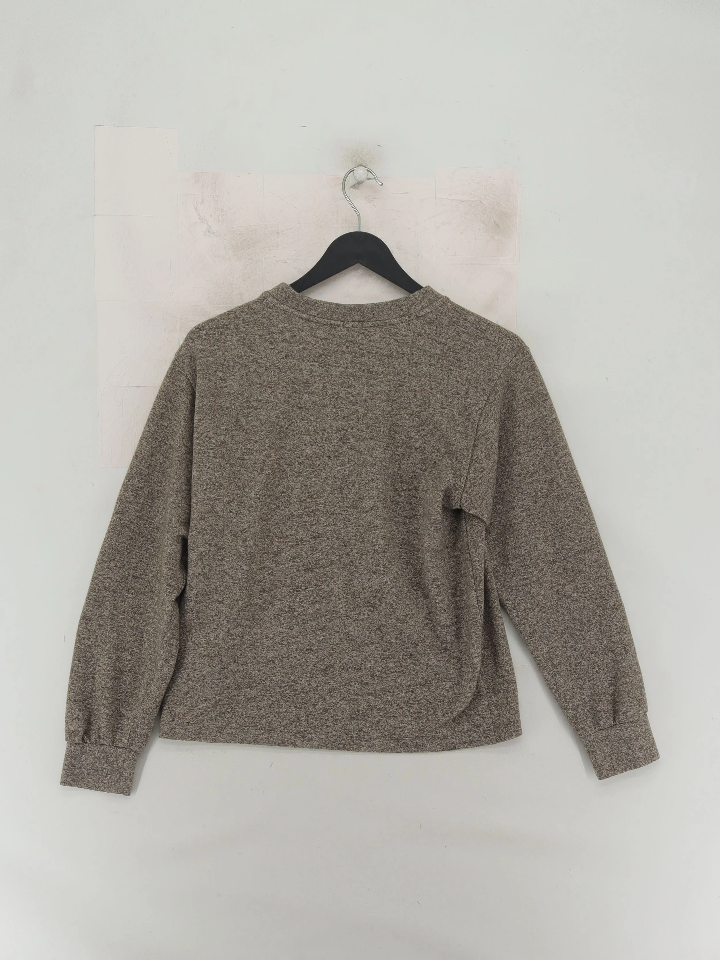 Uniqlo Men's Jumper S Brown Polyester with Elastane Round Neck Pullover - Image 2