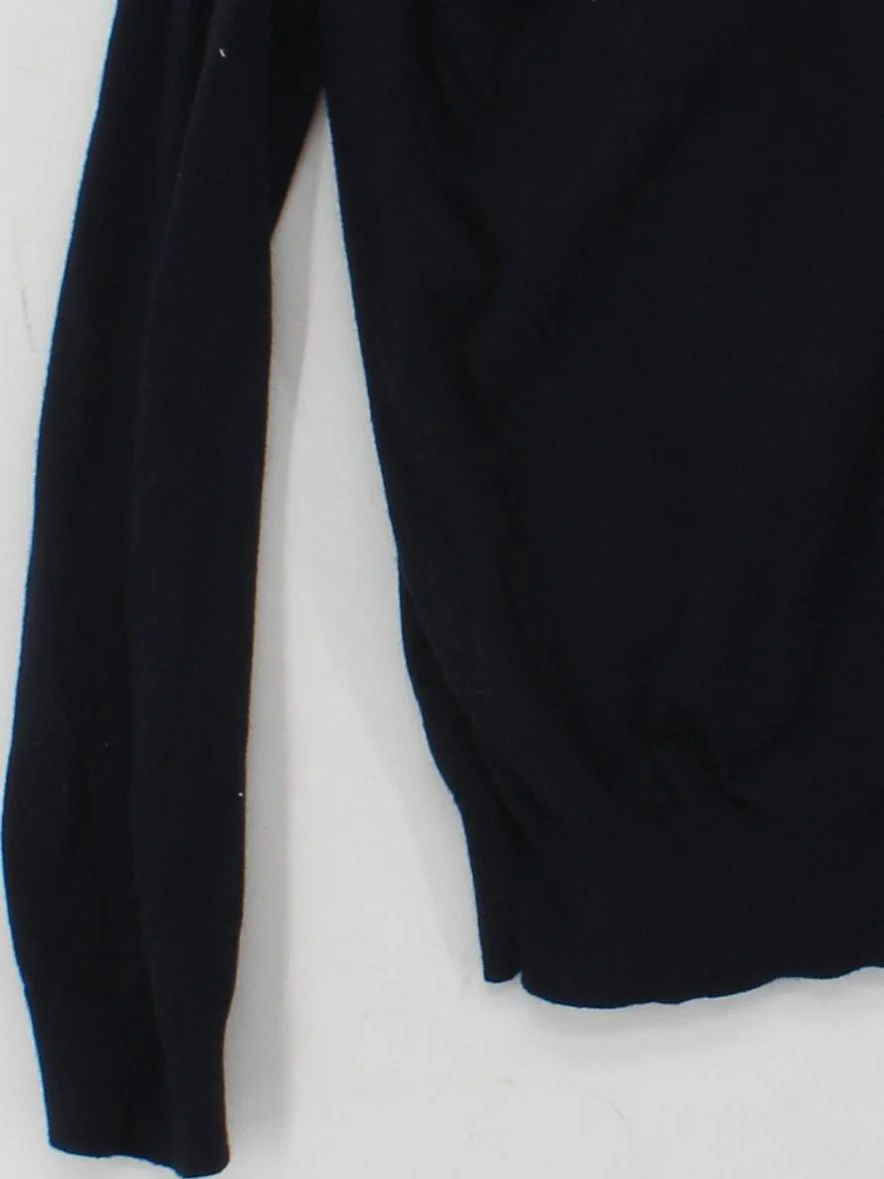 Uniqlo Men's Jumper XL Black Cotton with Cashmere V-Neck Pullover - Image 4