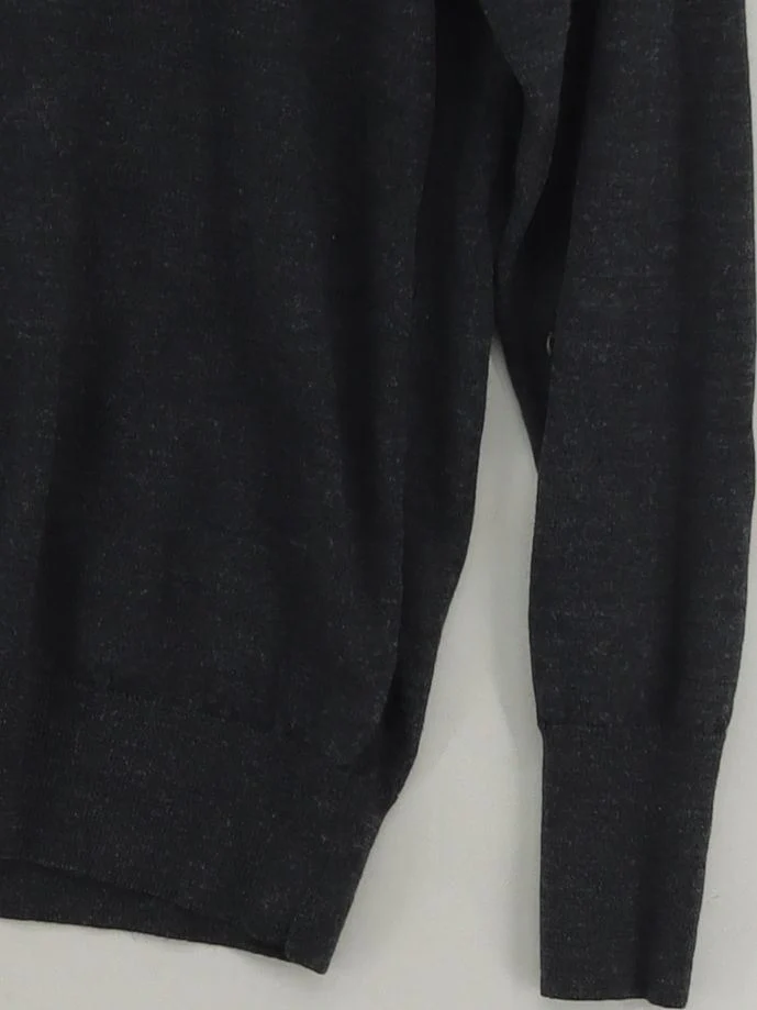 Uniqlo Men's Jumper XL Grey 100% Wool Crew Neck Pullover - Image 4