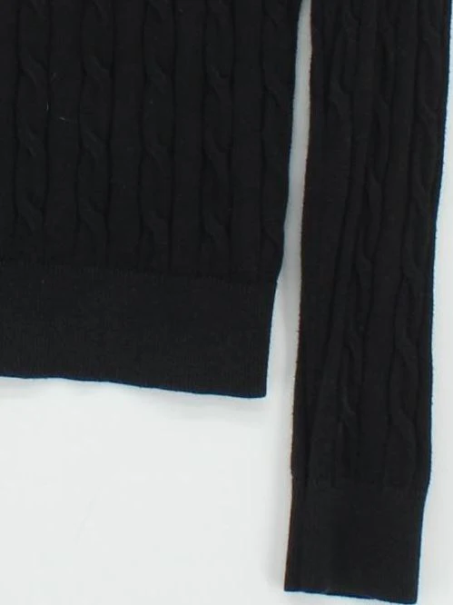 Uniqlo Men's Jumper XS Black Cotton with Cashmere Crew Neck Pullover - Image 4