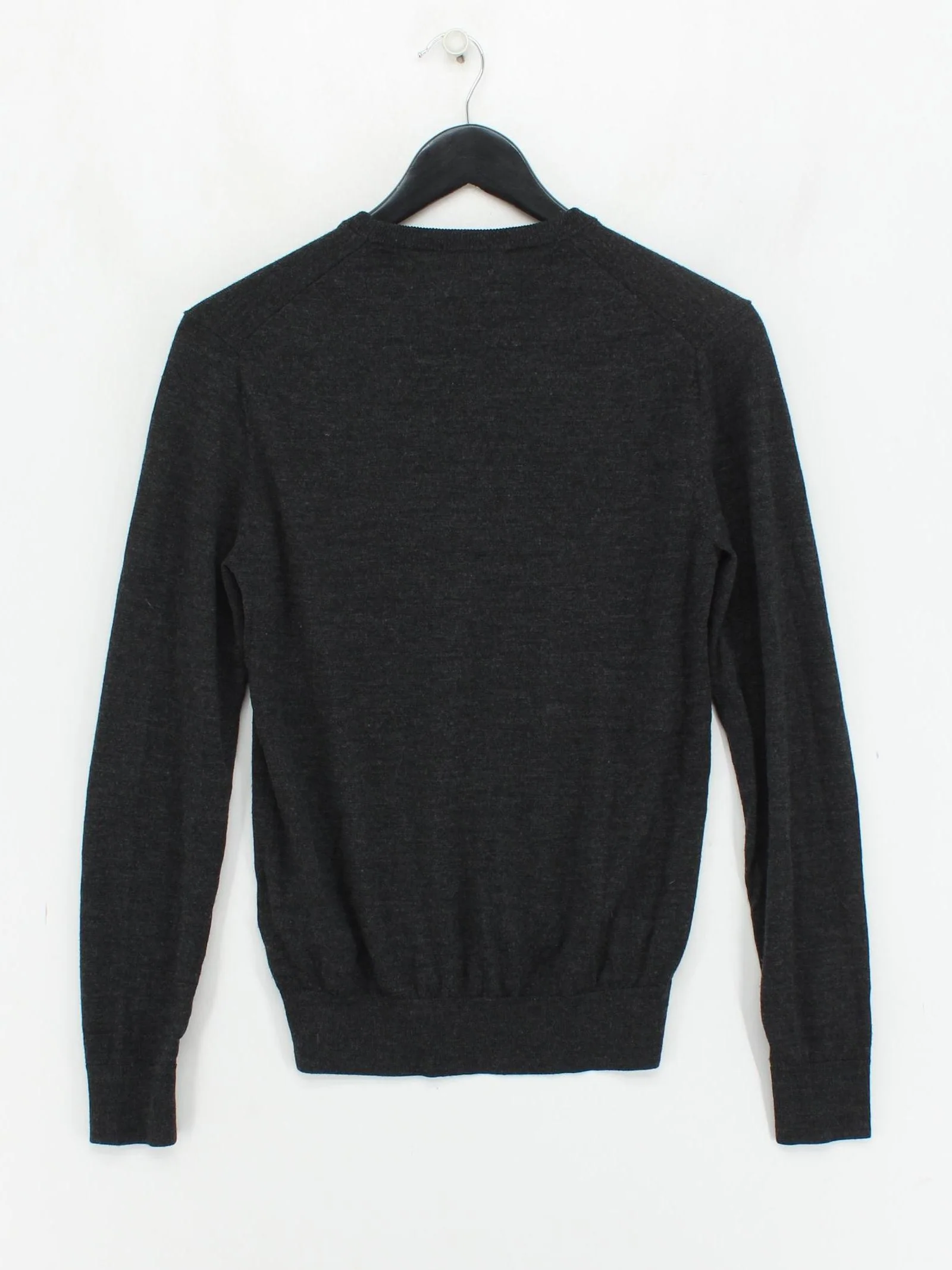 Uniqlo Men's Jumper XS Grey 100% Wool Crew Neck Pullover - Image 2