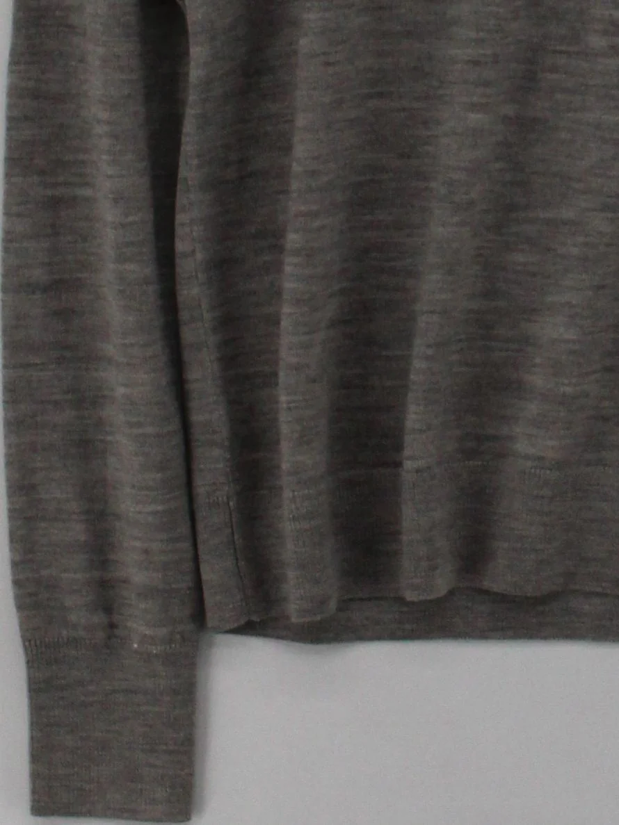 Uniqlo Men's Jumper XS Grey 100% Wool Round Neck Pullover - Image 4