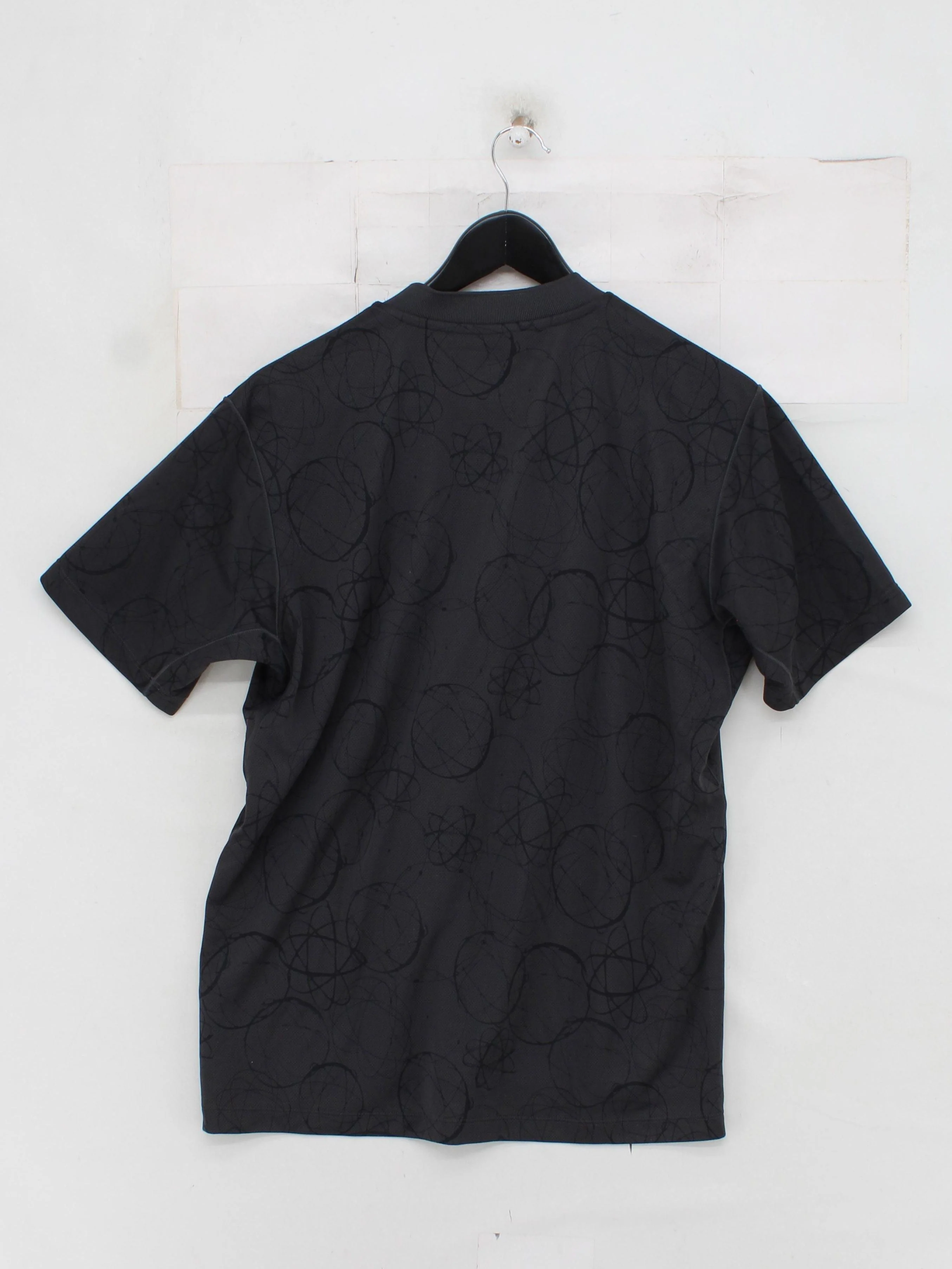 Uniqlo Men's Polo M Black Geometric 100% Other Collared Basic - Image 2
