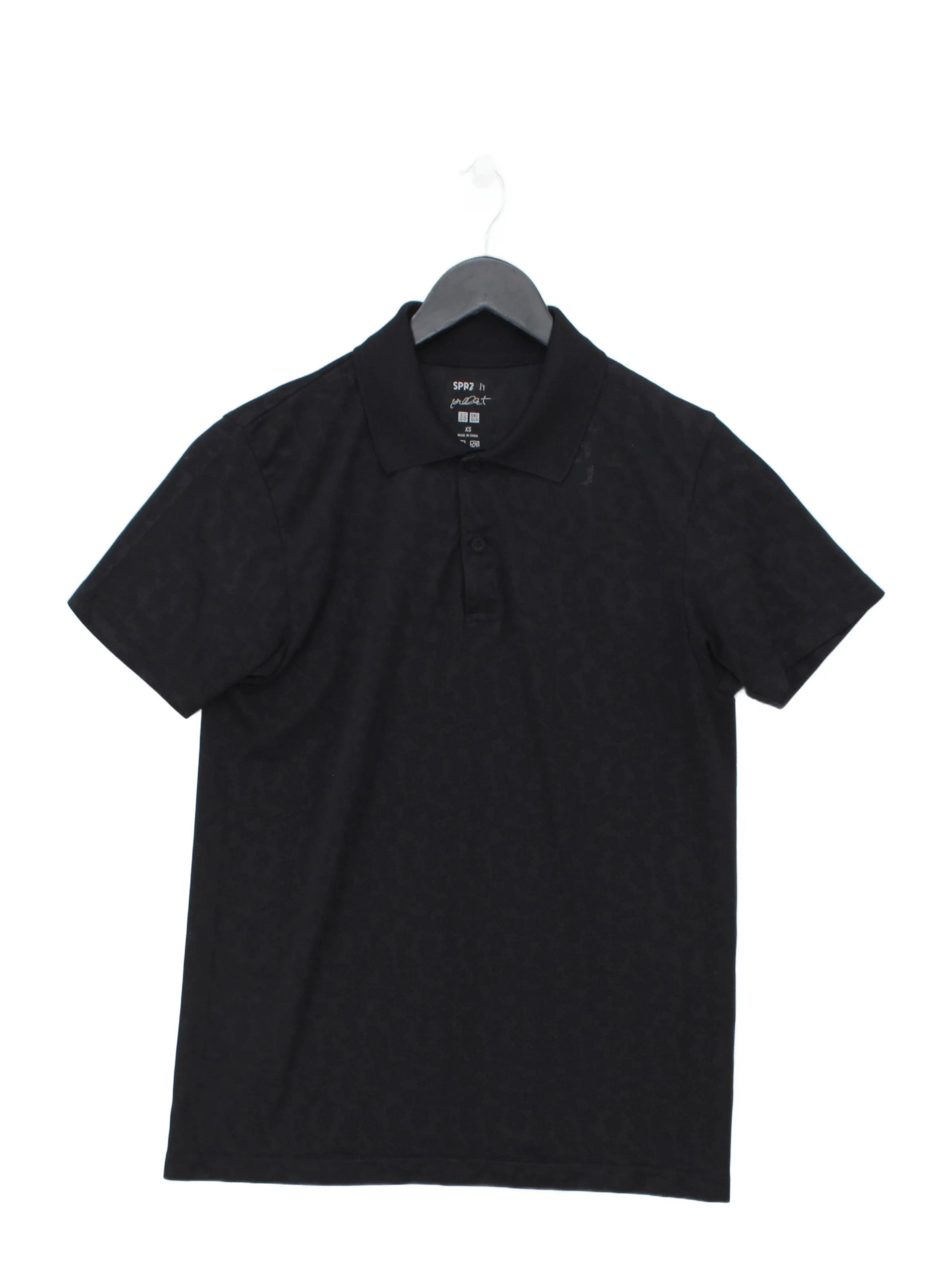 Uniqlo Men's Polo XS Black 100% Polyester Basic