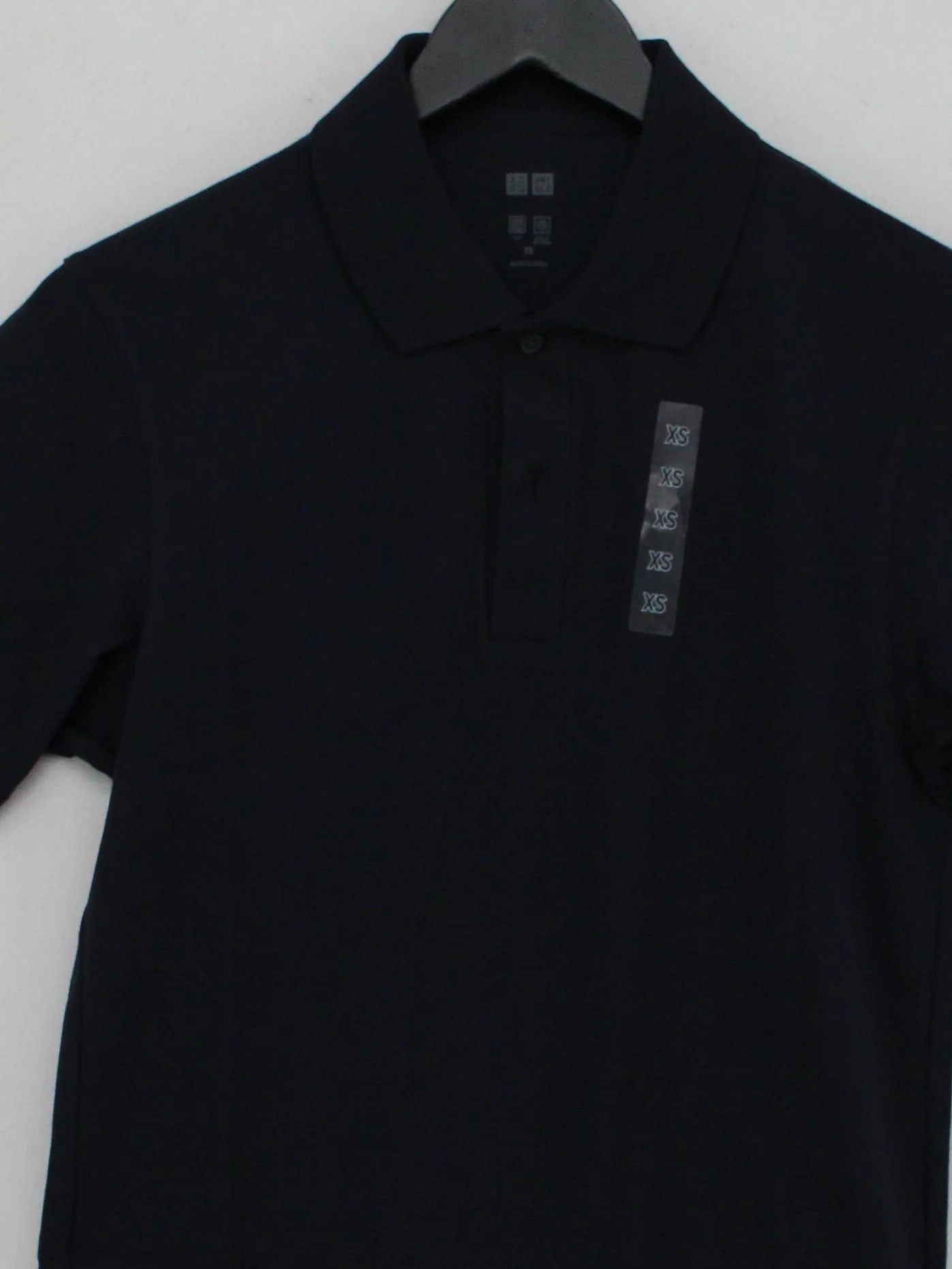 Uniqlo Men's Polo XS Black Cotton with Polyamide, Polyester, Viscose Basic - Image 3