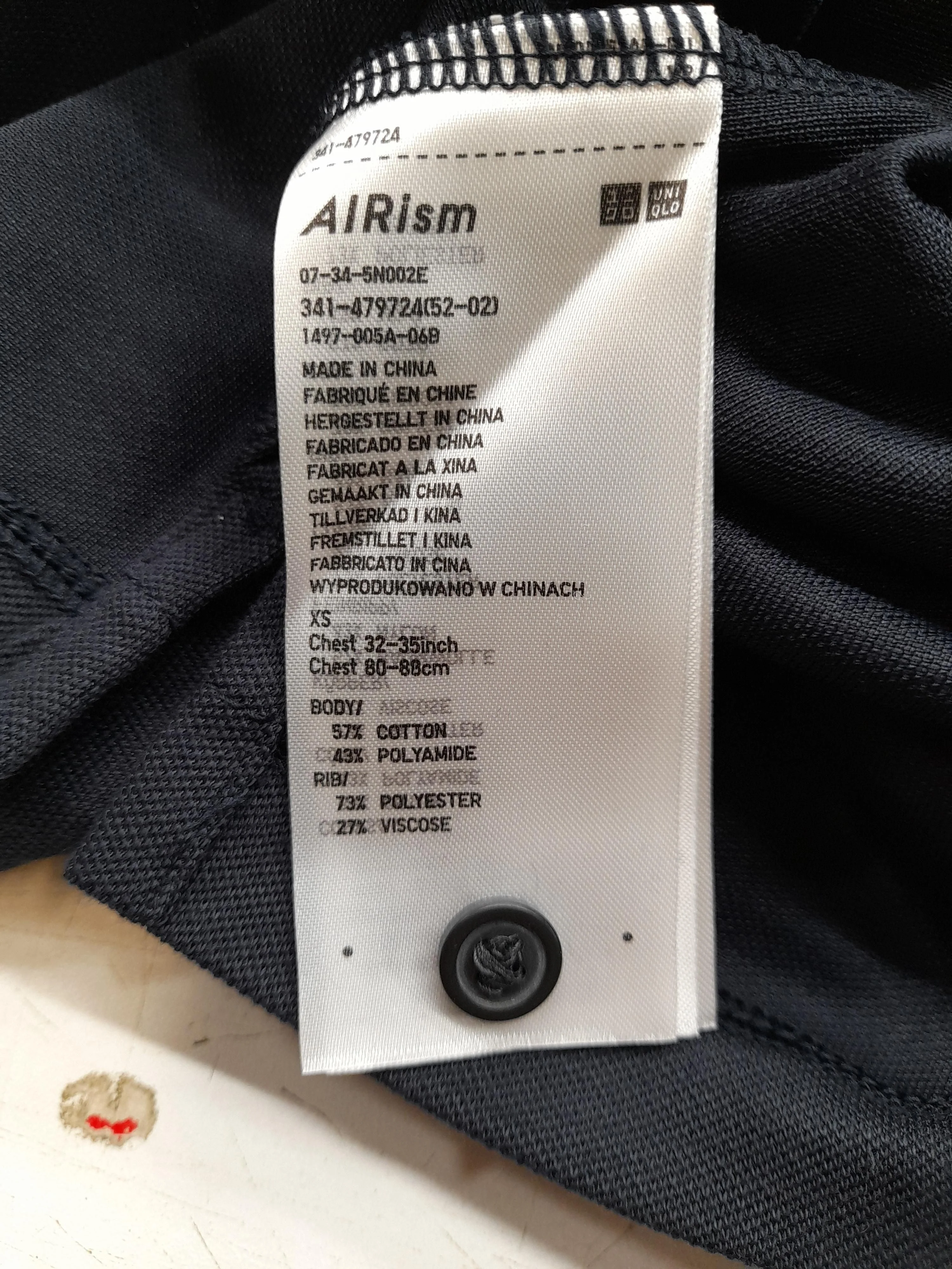Uniqlo Men's Polo XS Black Cotton with Polyamide, Polyester, Viscose Basic - Image 6
