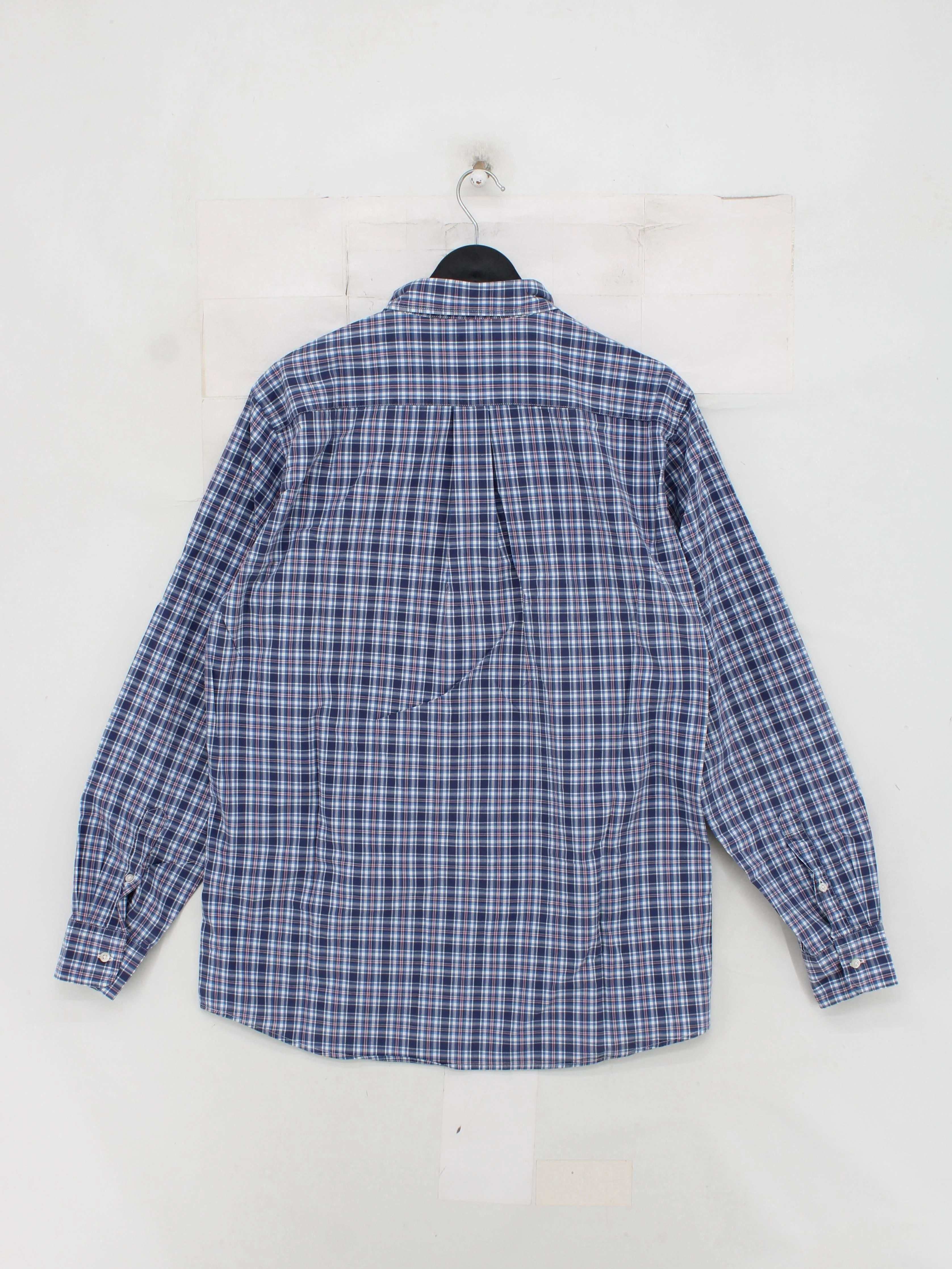 Uniqlo Men's Shirt L Blue Checkered 100% Cotton Basic - Image 2
