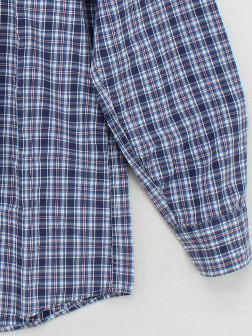 Uniqlo Men's Shirt L Blue Checkered 100% Cotton Basic - Image 4