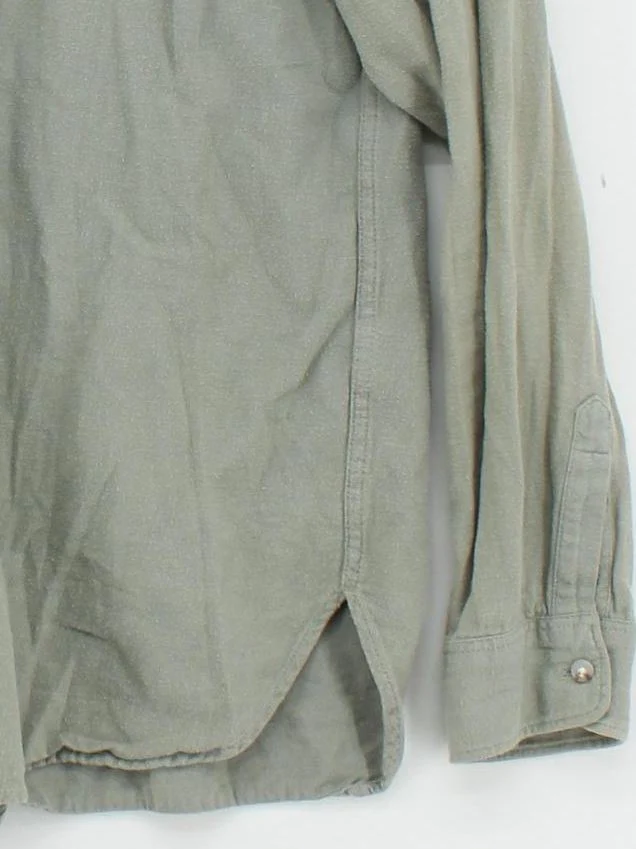 Uniqlo Men's Shirt L Green 100% Cotton Basic - Image 4