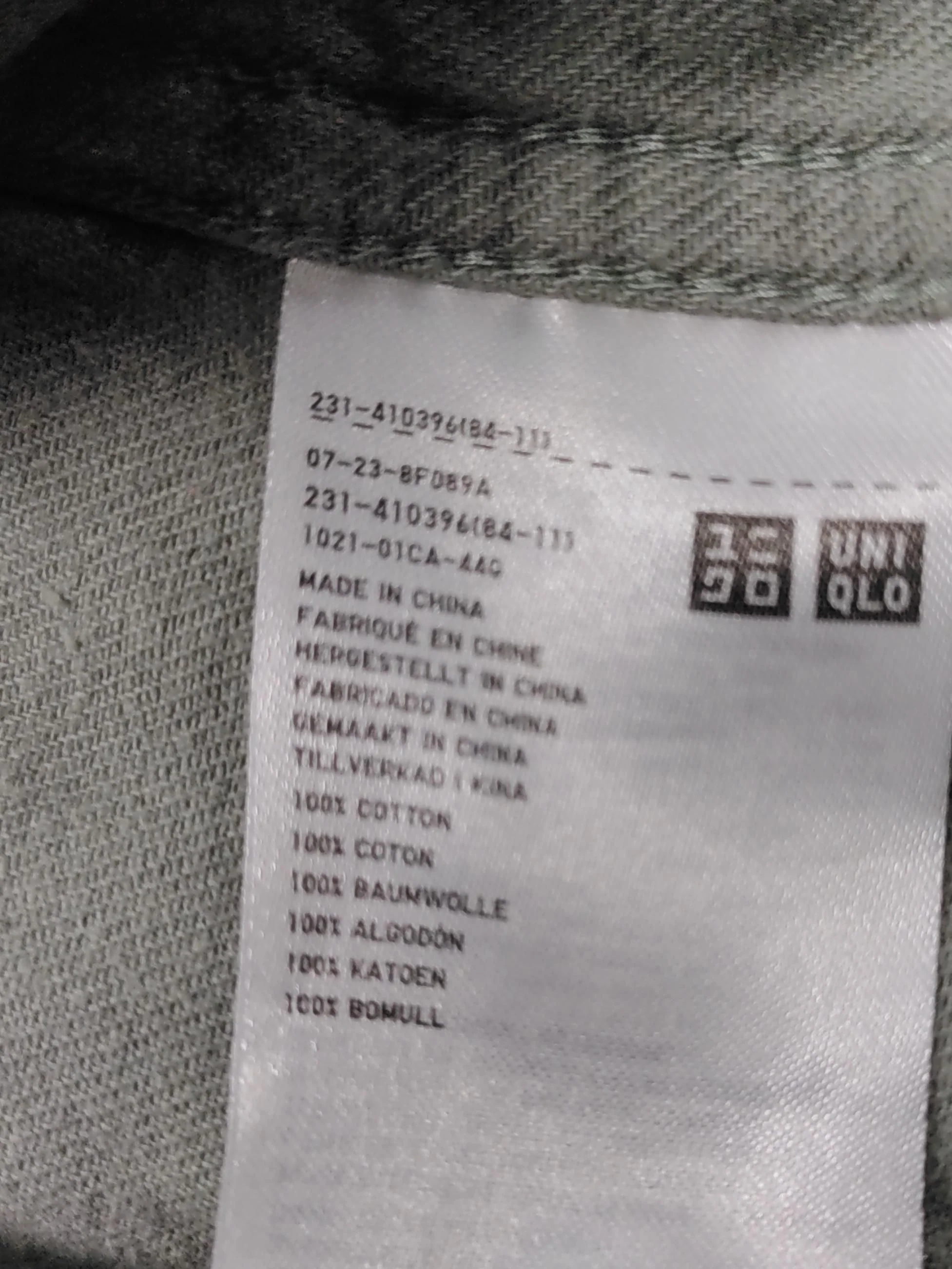 Uniqlo Men's Shirt L Green 100% Cotton Basic - Image 7