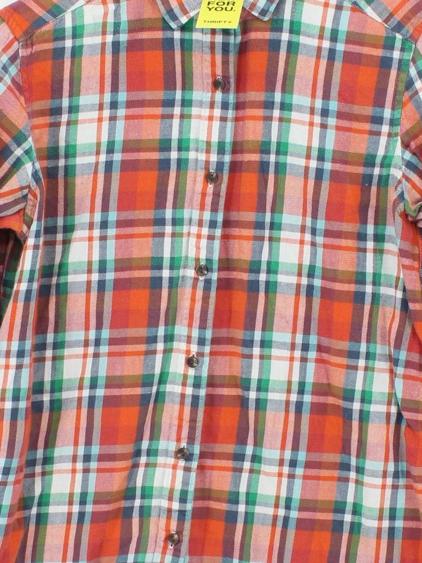Uniqlo Men's Shirt L Multi Checkered 100% Cotton Basic - Image 3