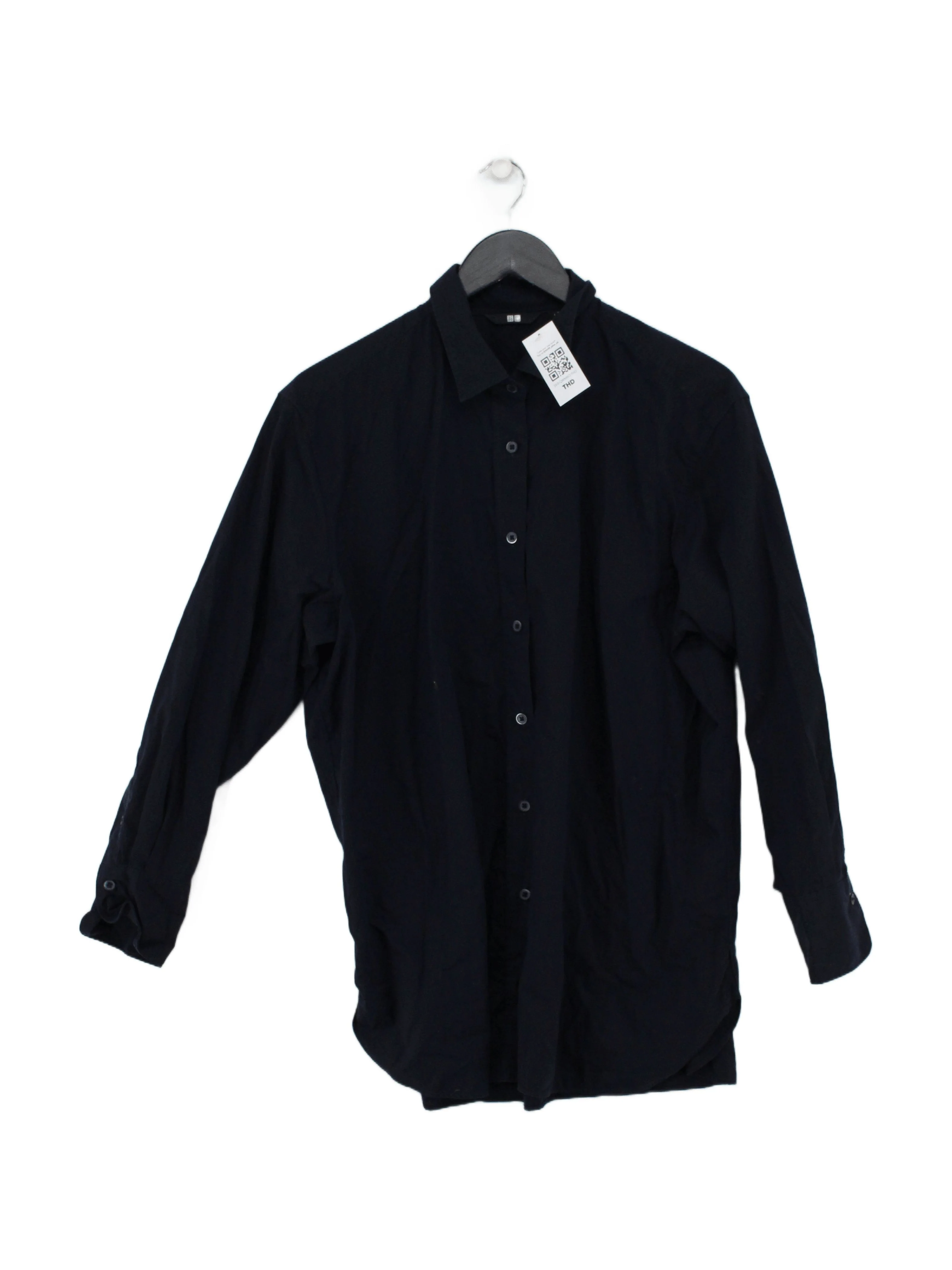 Uniqlo Men's Shirt M Blue 100% Cotton Basic