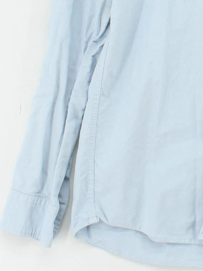 Uniqlo Men's Shirt M Blue 100% Cotton Basic - Image 4